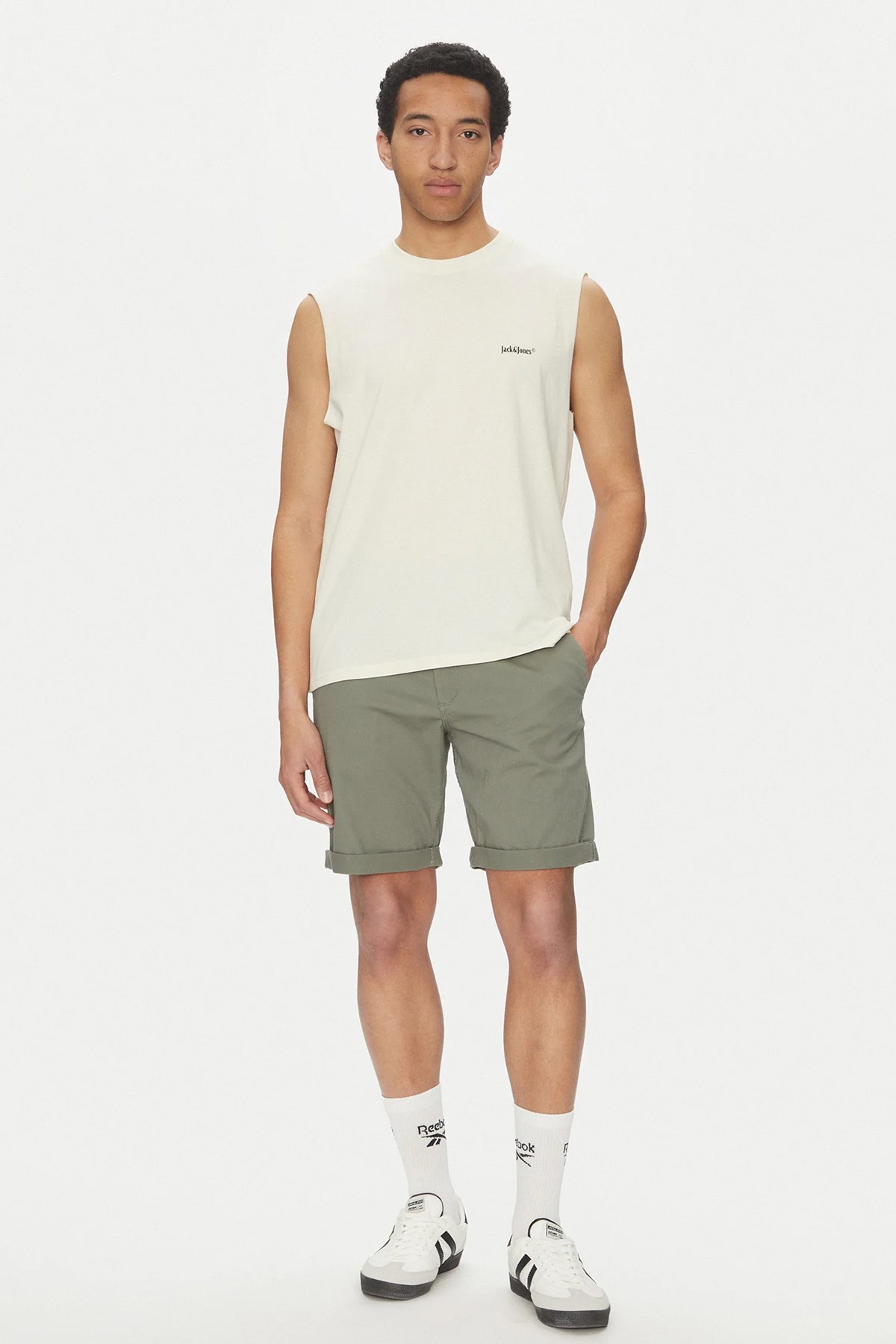 Jack & Jones Jpstdave Chino Shorts Srt Erkek Şort 12182549 Yeşil