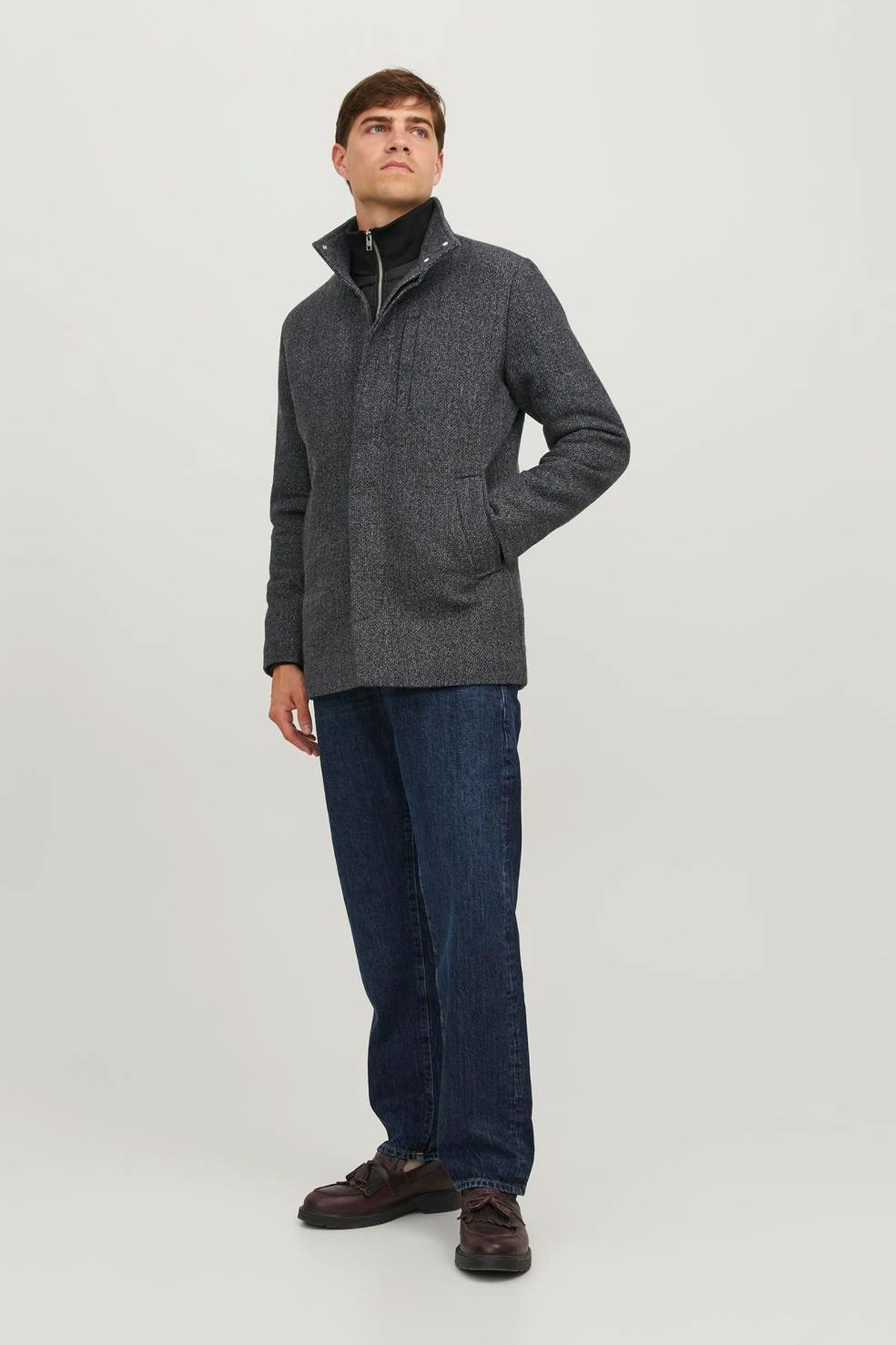 Jack & Jones Erkek Kaban 12189349 Antrasit