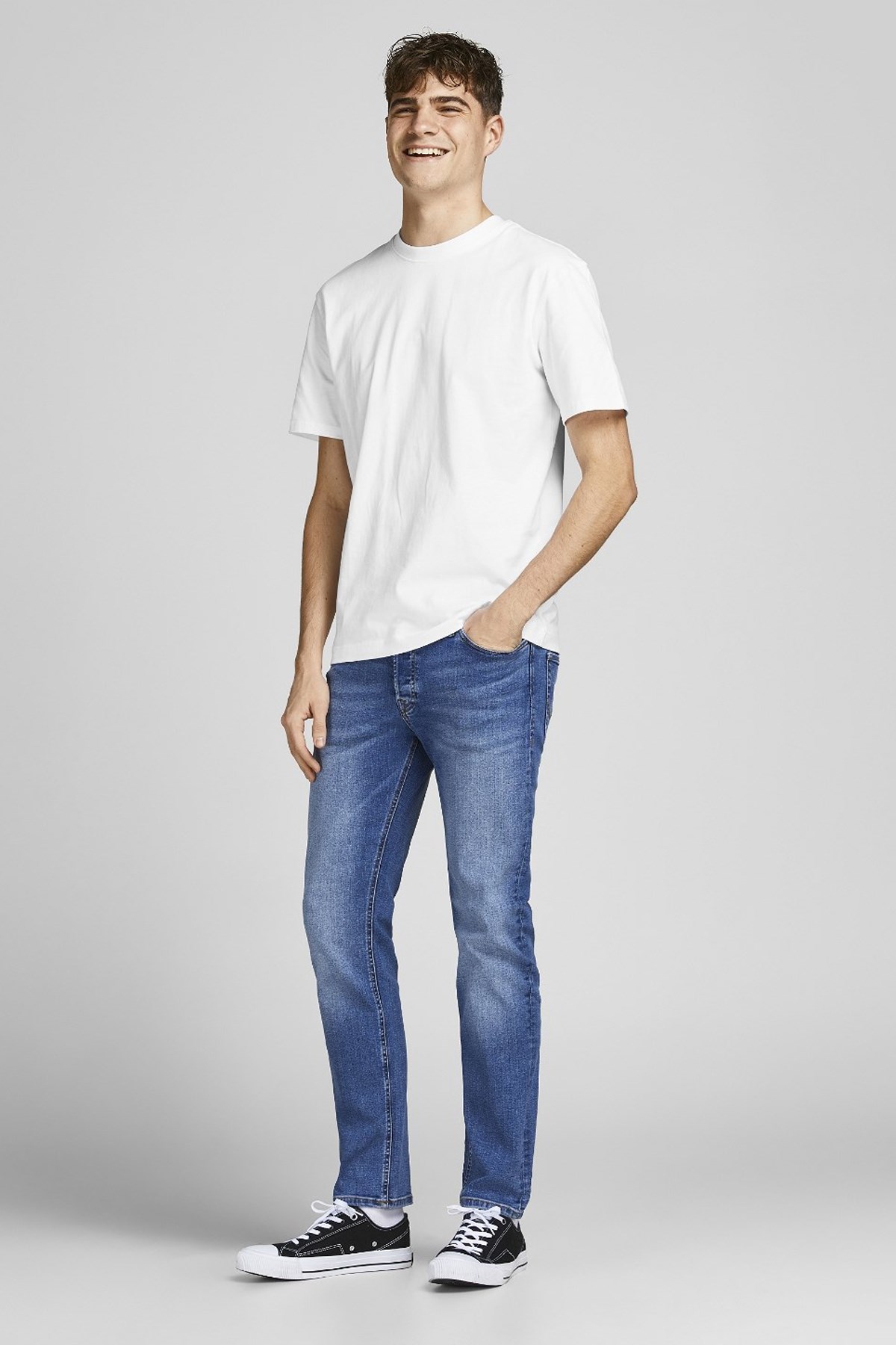 Jack & Jones Erkek Tişört 12190467 Beyaz