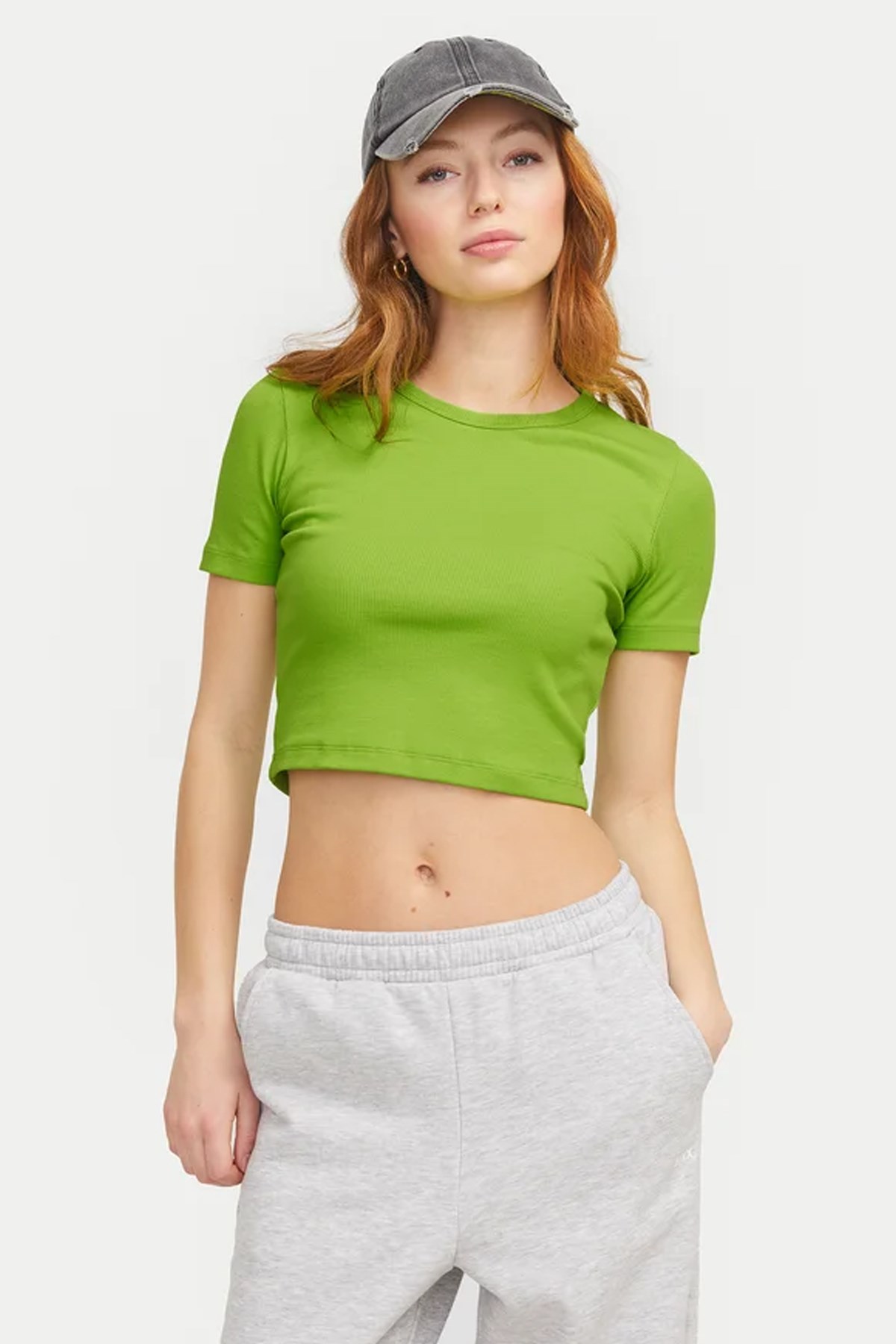 Jack & Jones Jxflorıe Kadın Tişört 12217164 Yeşil