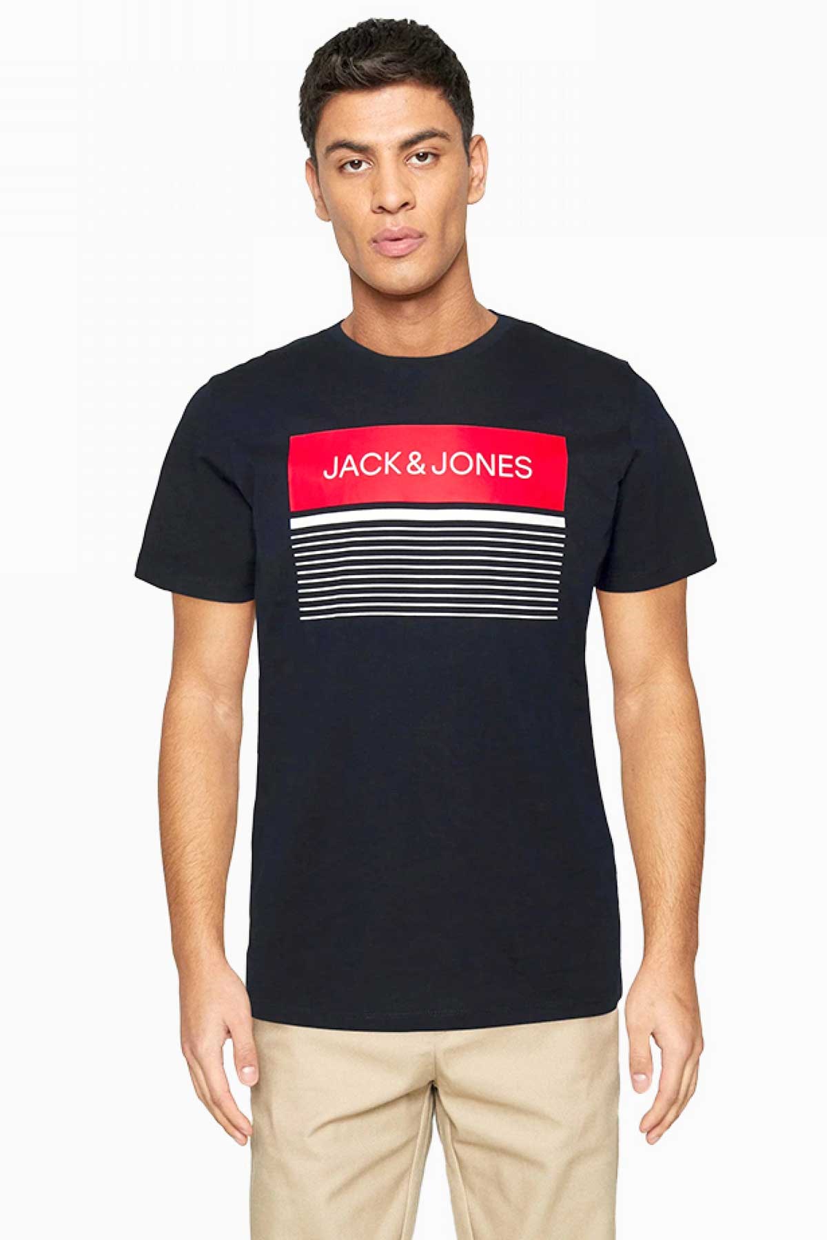 Jack & Jones Jjtravis Erkek Tişört 12221009 Lacivert
