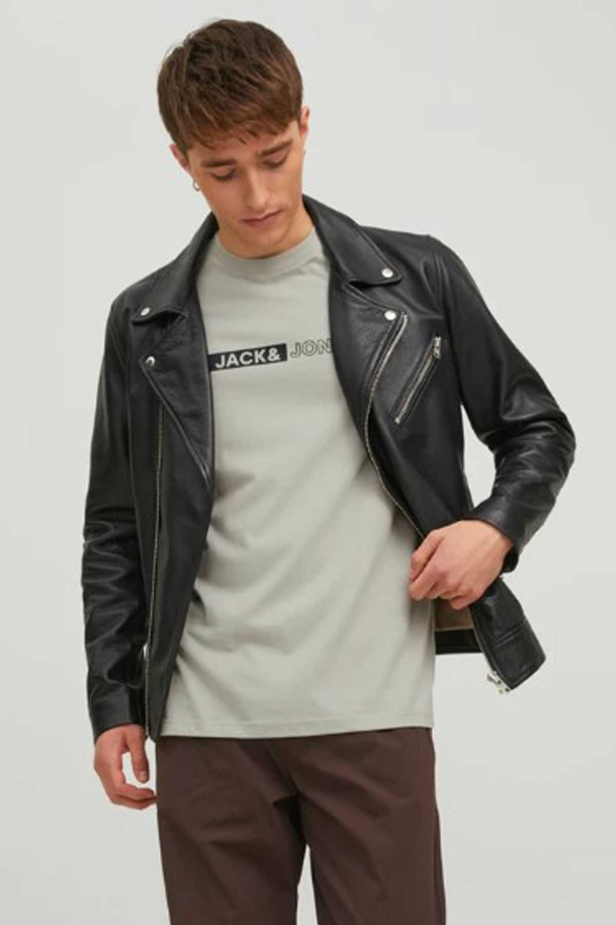 Jack & Jones Jjneo Erkek Tişört 12221946 Bej