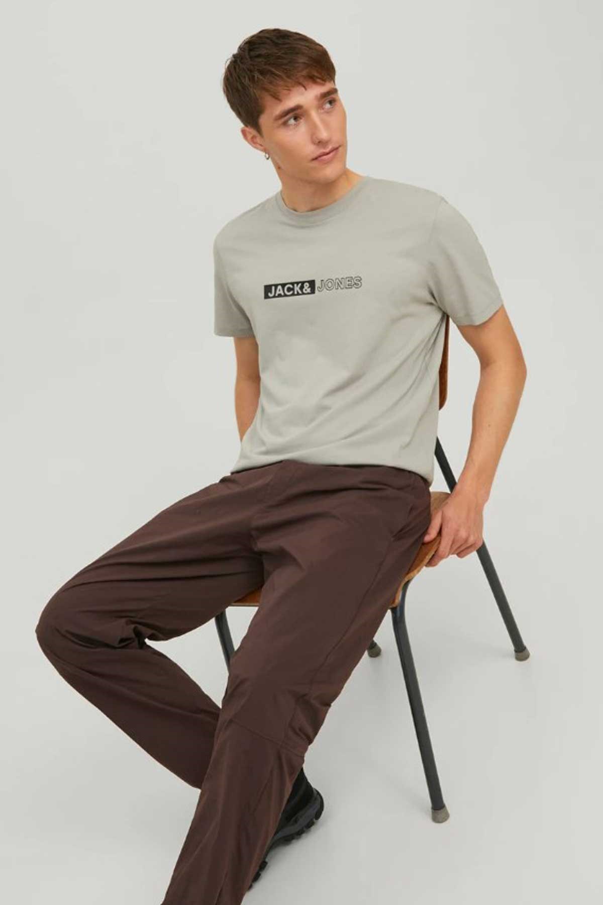 Jack & Jones Jjneo Erkek Tişört 12221946 Bej