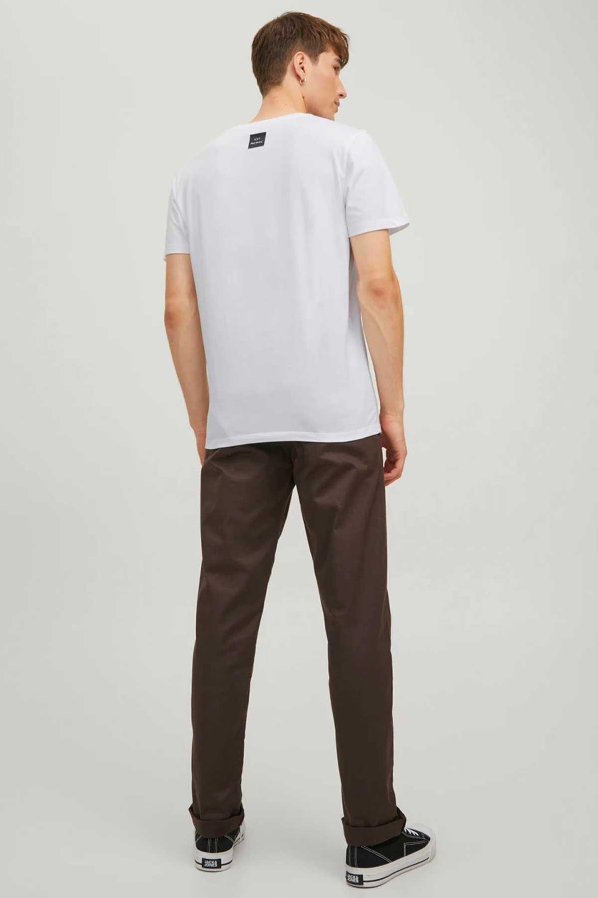 Jack & Jones Jjneo Erkek Tişört 12221946 Beyaz