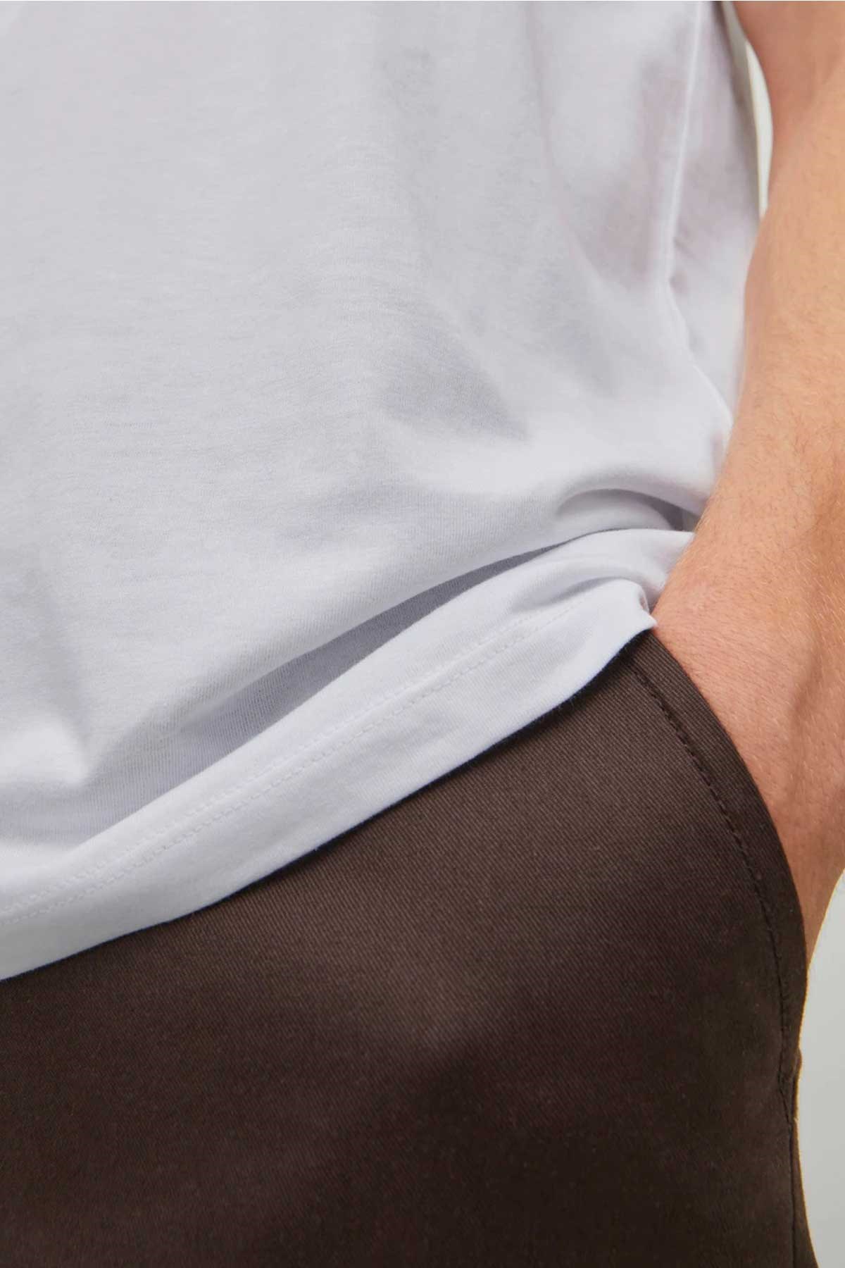 Jack & Jones Jjneo Erkek Tişört 12221946 Beyaz