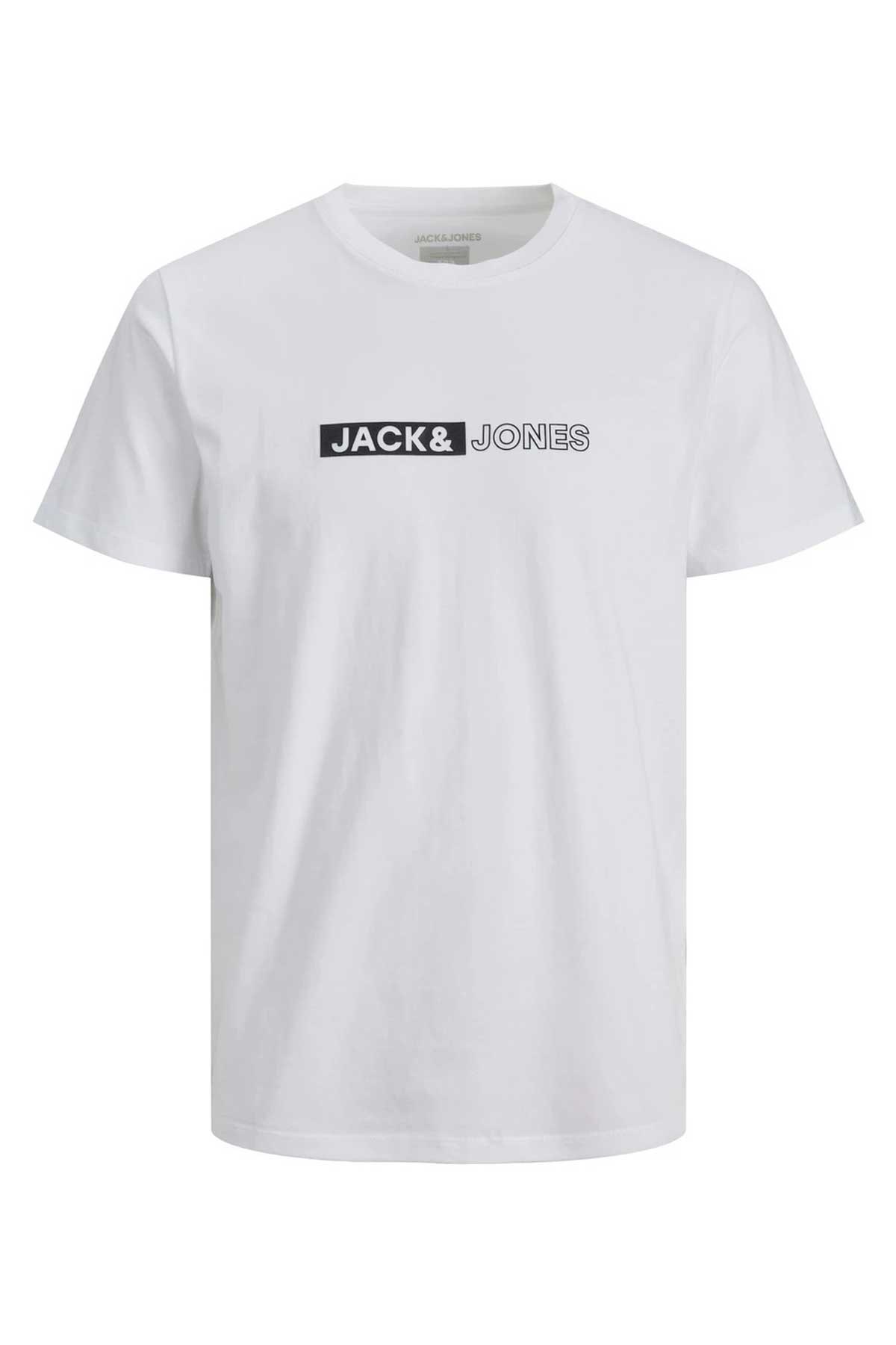 Jack & Jones Jjneo Erkek Tişört 12221946 Beyaz