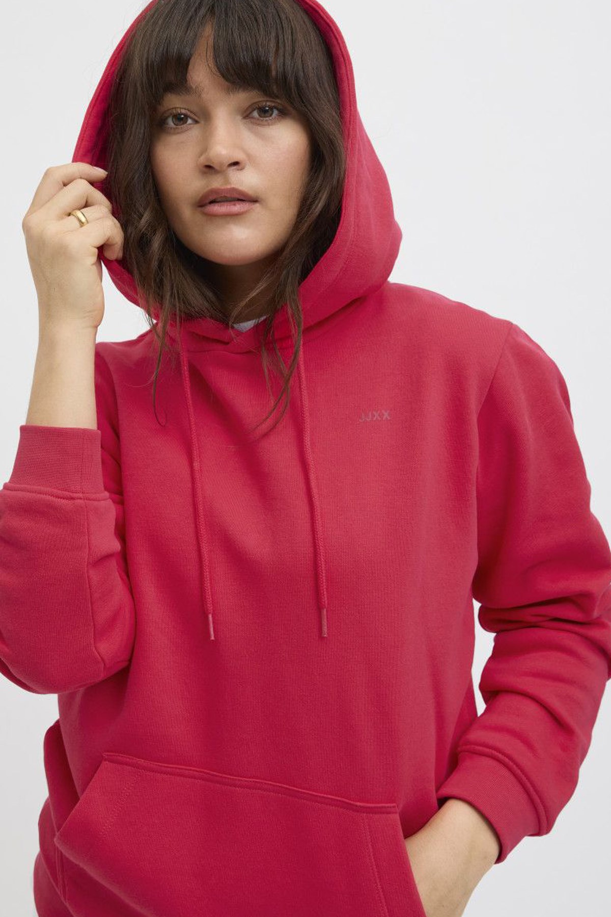 Jack & Jones Jxabbie Kadın Sweatshirt Kırmızı