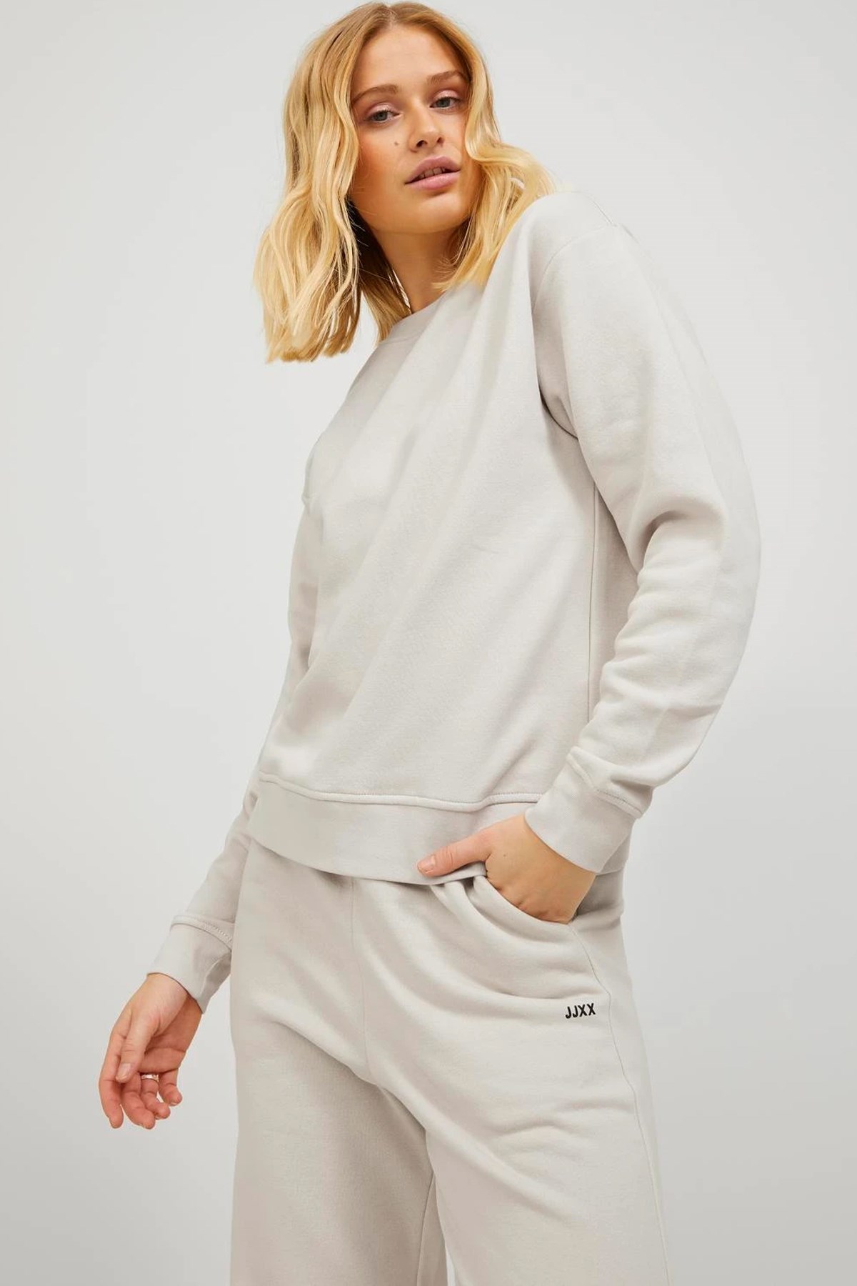 Jack & Jones Jxabbie Rlx Kadın Sweatshirt Beyaz