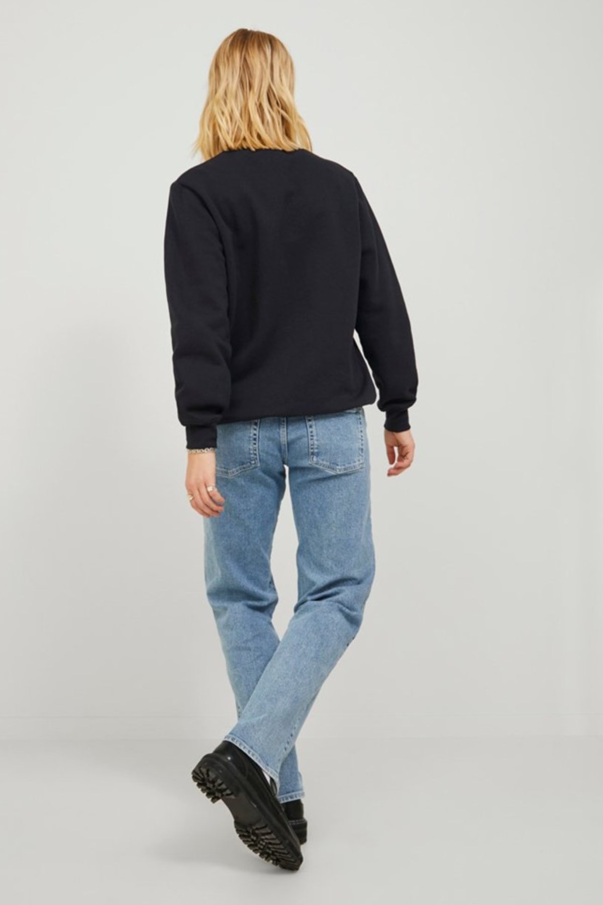 Jack & Jones Jxabbie Rlx Kadın Sweatshirt Siyah