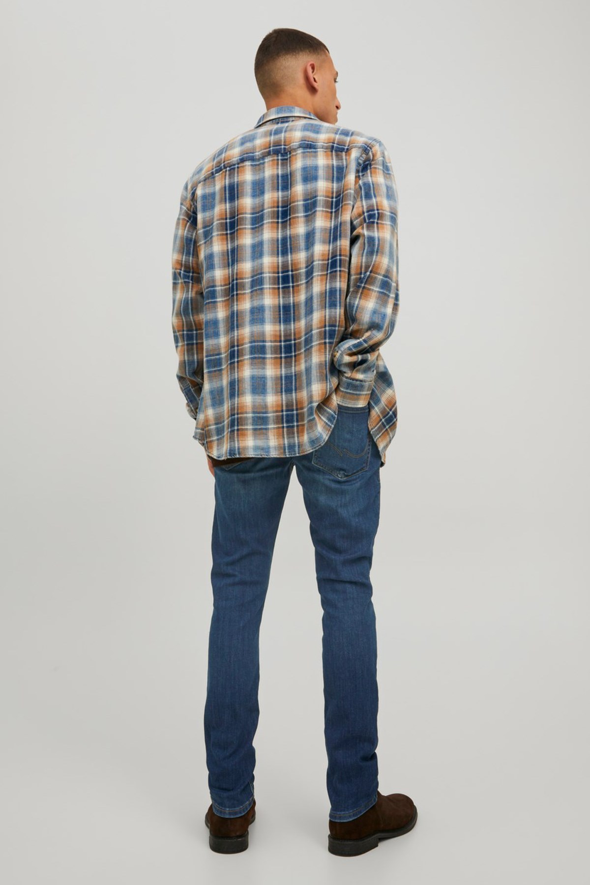 Jack & Jones Jjiglenn Erkek Kot Pantolon 12224987 Mavi