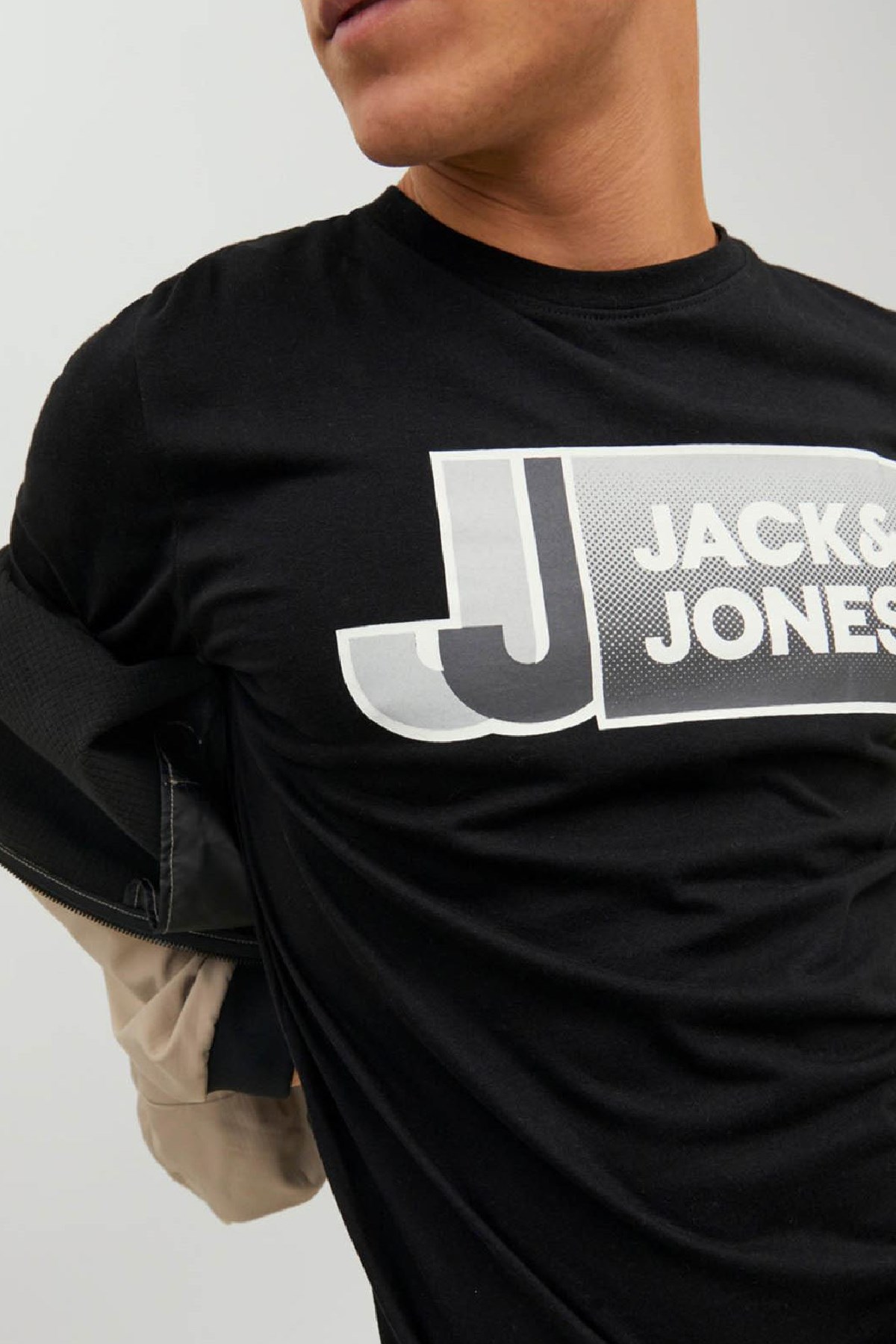 Jack & Jones Jcologan Erkek Tişört 12228078 Siyah