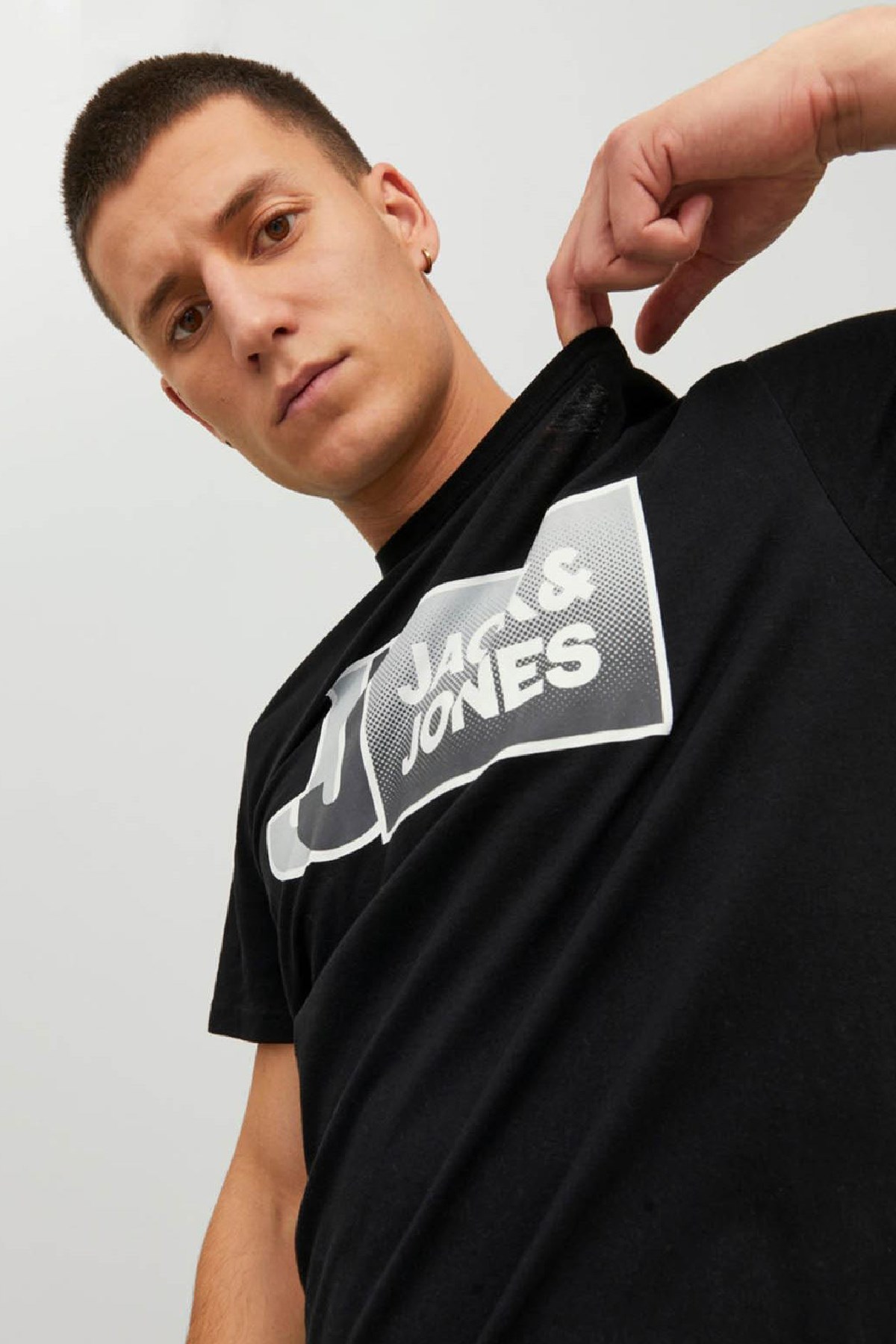 Jack & Jones Jcologan Erkek Tişört 12228078 Siyah