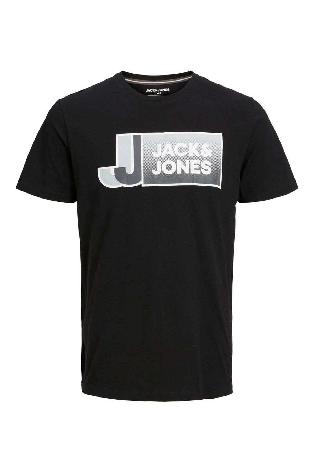Jack & Jones Jcologan Erkek Tişört 12228078 Siyah