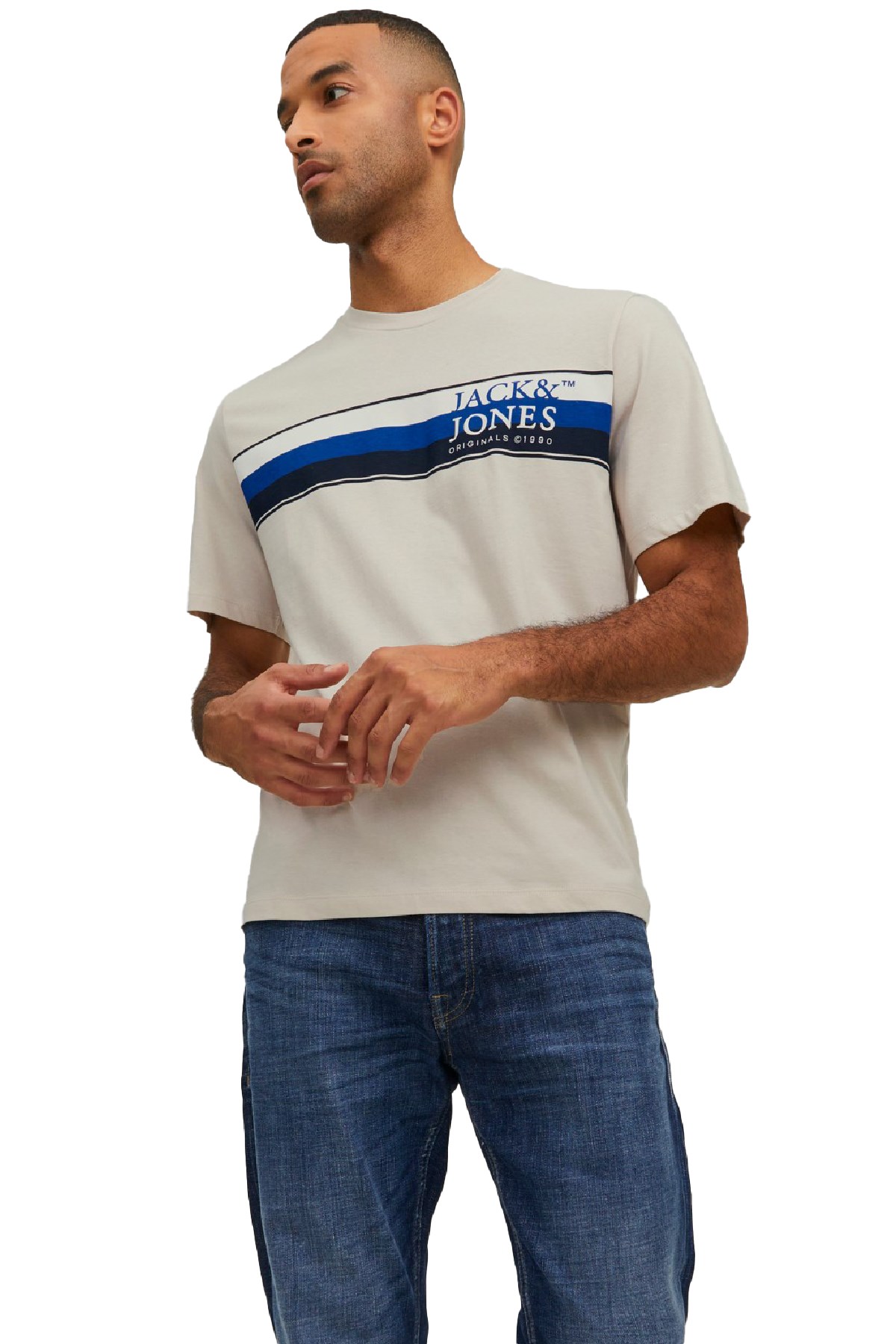 Jack & Jones Jorcodyy Erkek Tişört 12228542 Bej