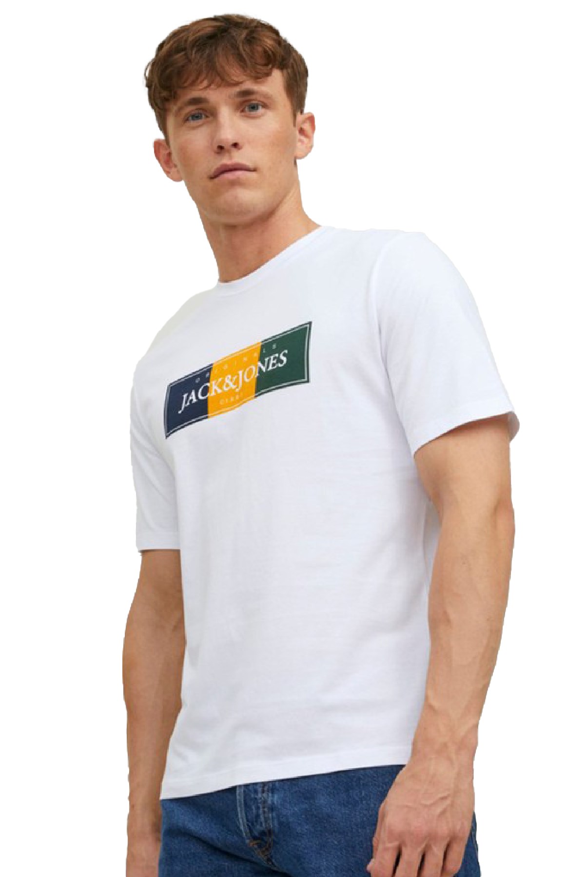 Jack & Jones Jorcodyy Erkek Tişört 12228542 Beyaz