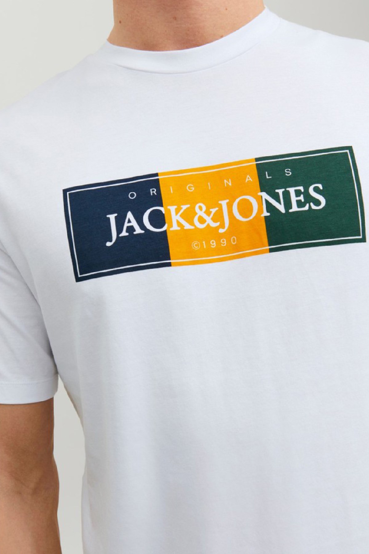 Jack & Jones Jorcodyy Erkek Tişört 12228542 Beyaz