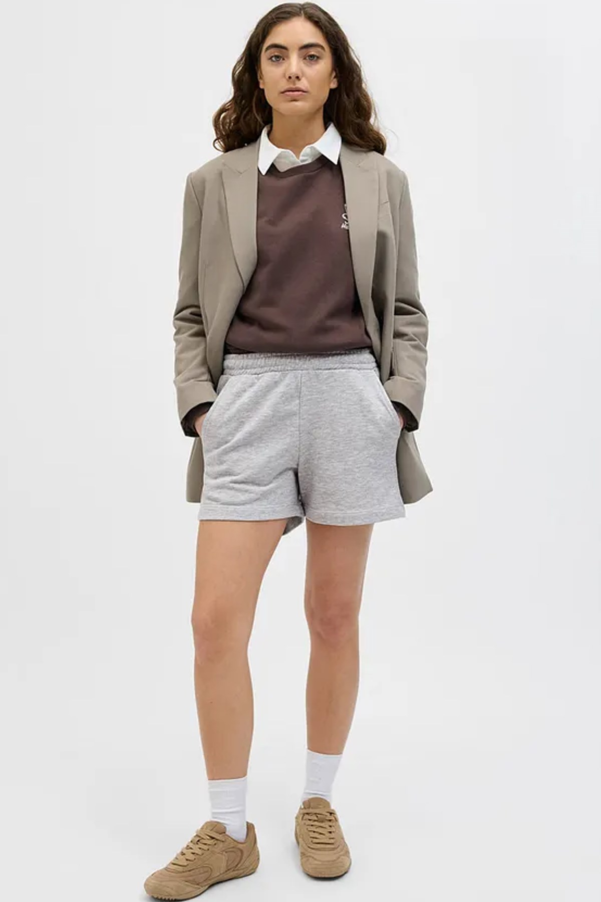 JJXX Alfa Kadın Şort 12231608 Gri