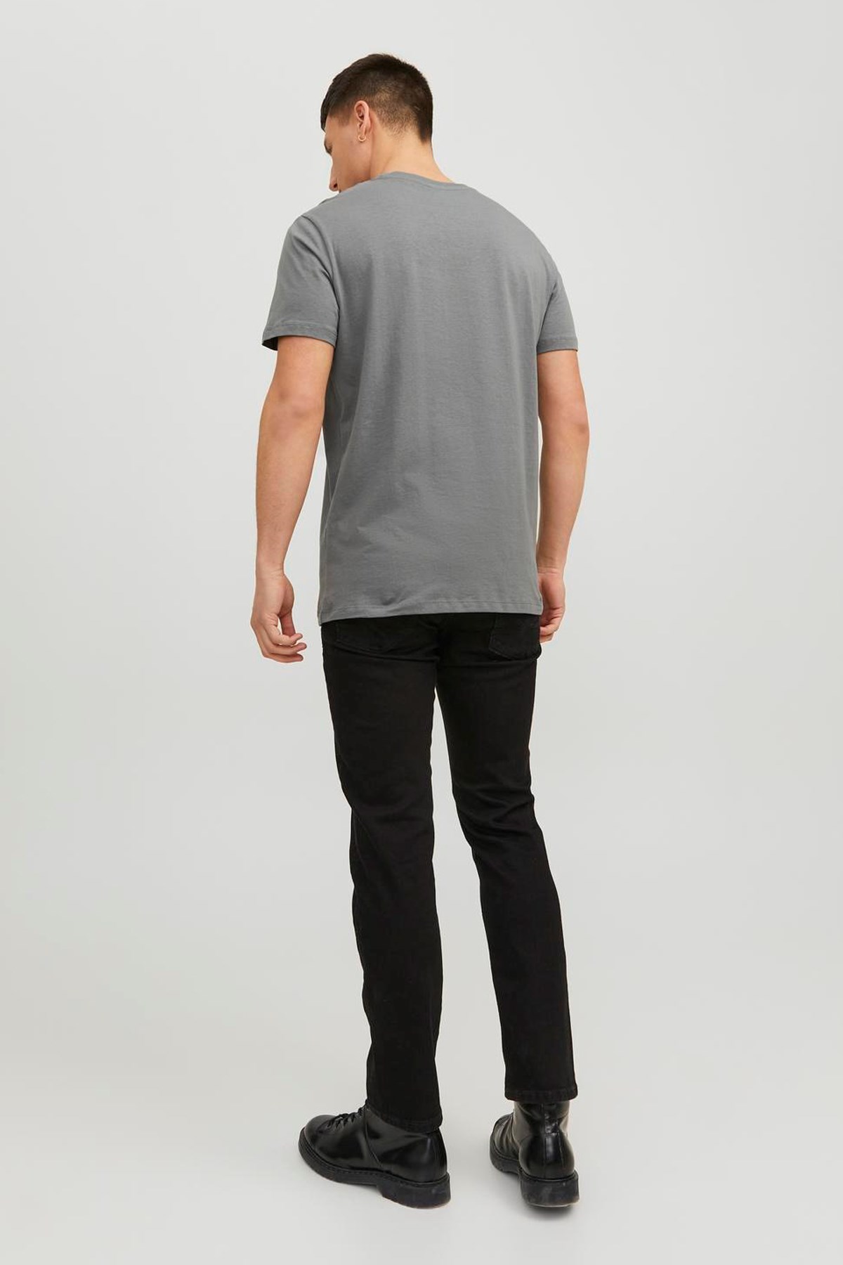 Jack & Jones Erkek Tişört 12232972 Gri