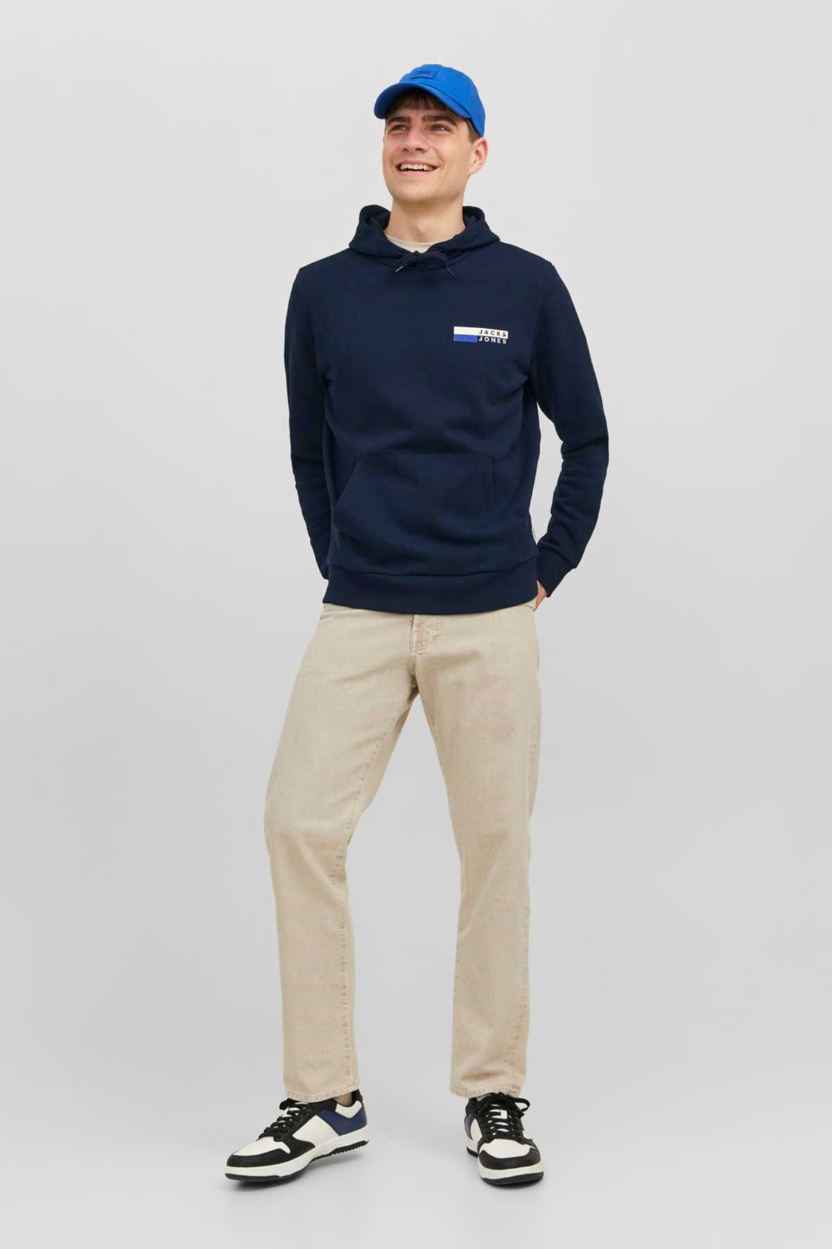 Jack & Jones Jjecorp Erkek Sweatshirt 12233599 Lacivert
