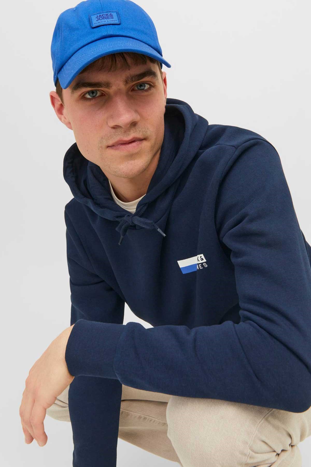 Jack & Jones Jjecorp Erkek Sweatshirt 12233599 Lacivert