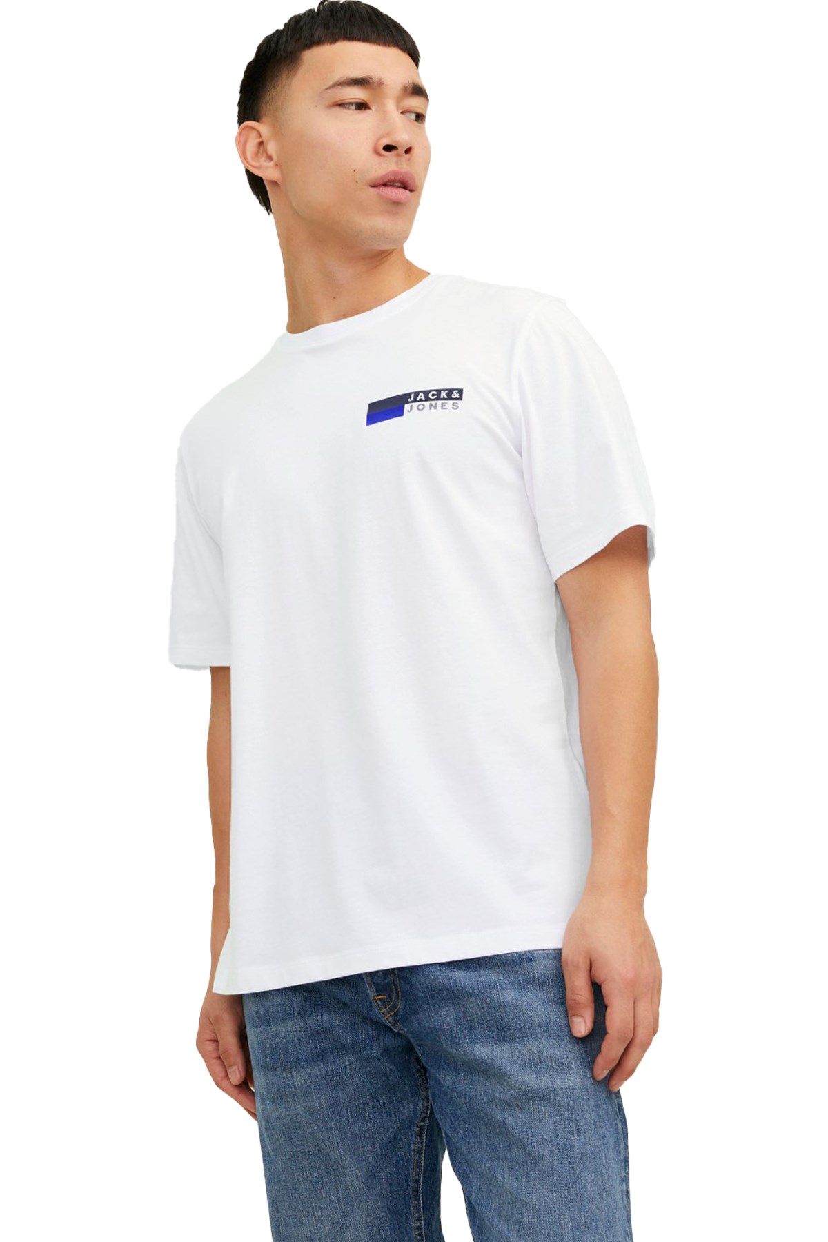 Jack & Jones Erkek Tişört 12233999 Beyaz