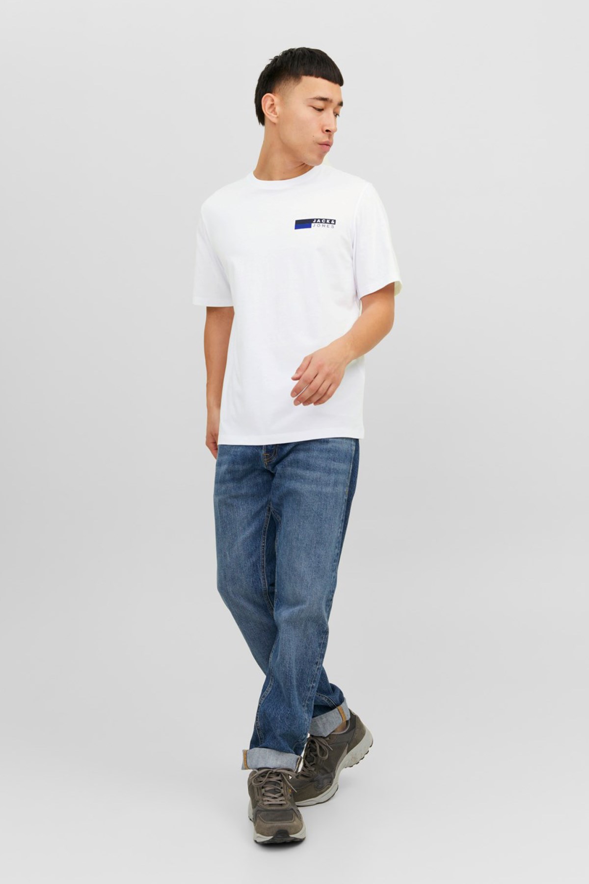 Jack & Jones Erkek Tişört 12233999 Beyaz