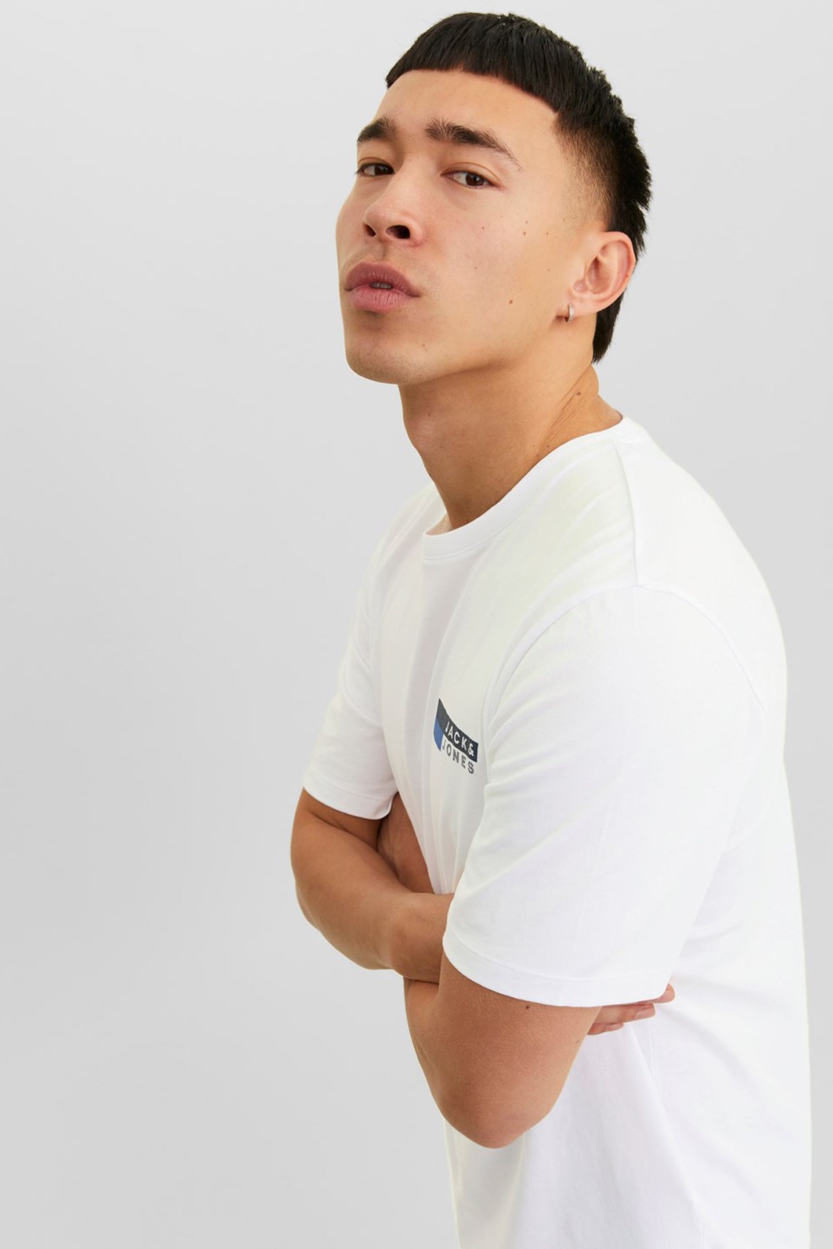 Jack & Jones Erkek Tişört 12233999 Beyaz