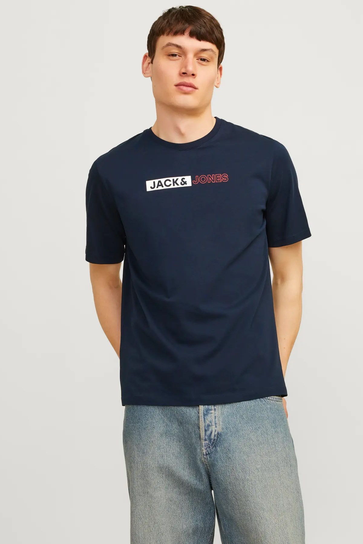 Jack & Jones Erkek Tişört 12233999 Lacivert