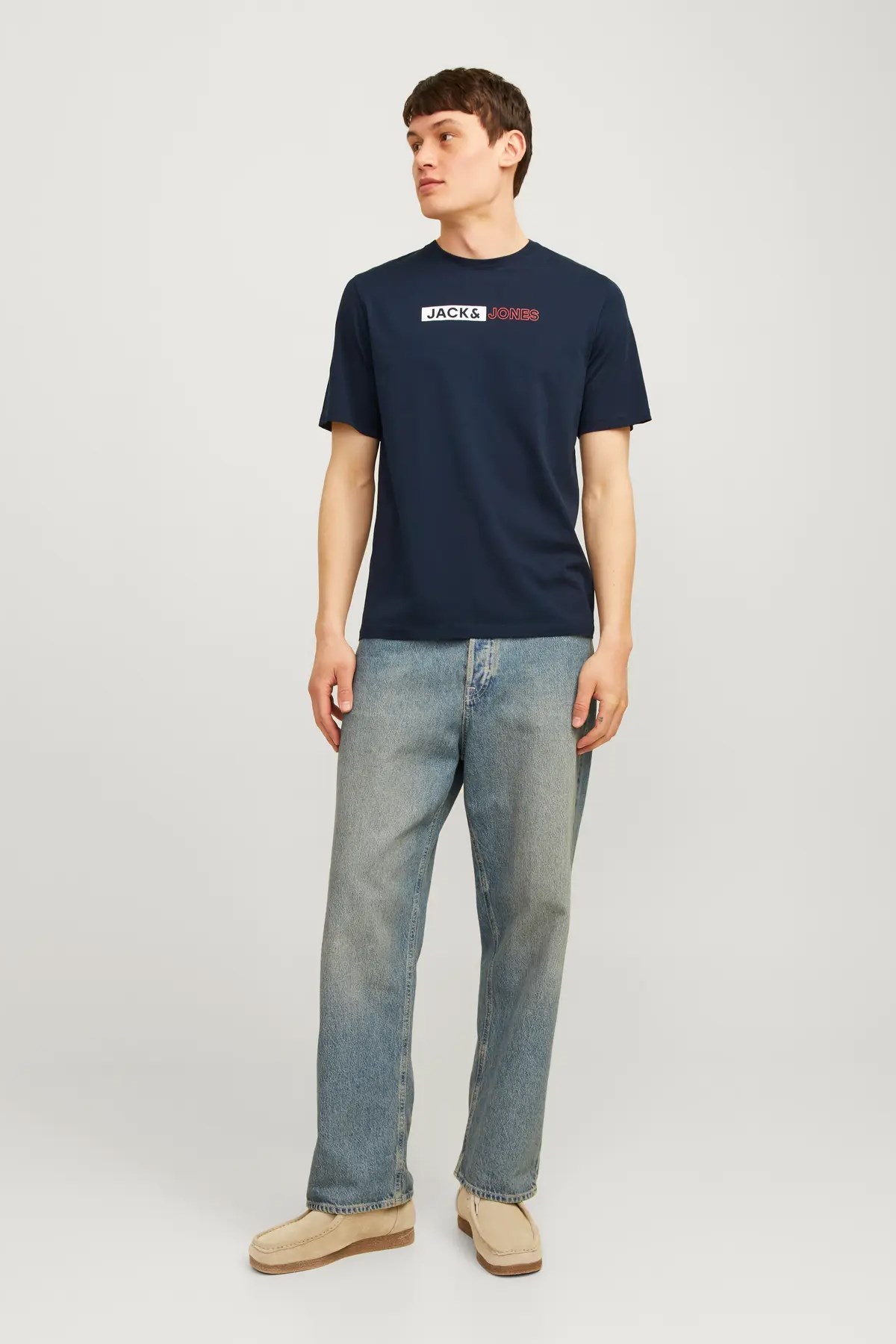 Jack & Jones Erkek Tişört 12233999 Lacivert