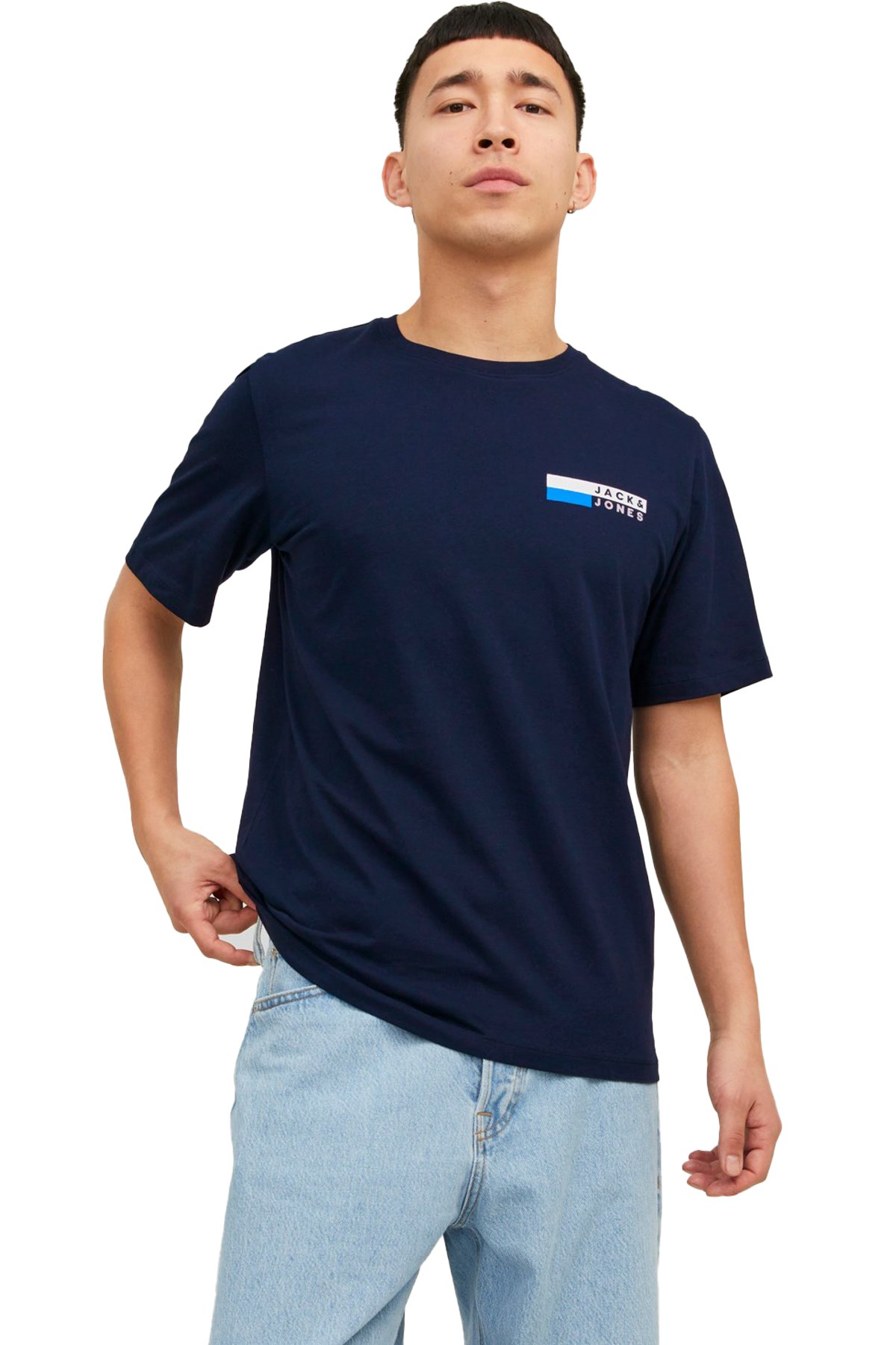 Jack & Jones Erkek Tişört 12233999 Lacivert