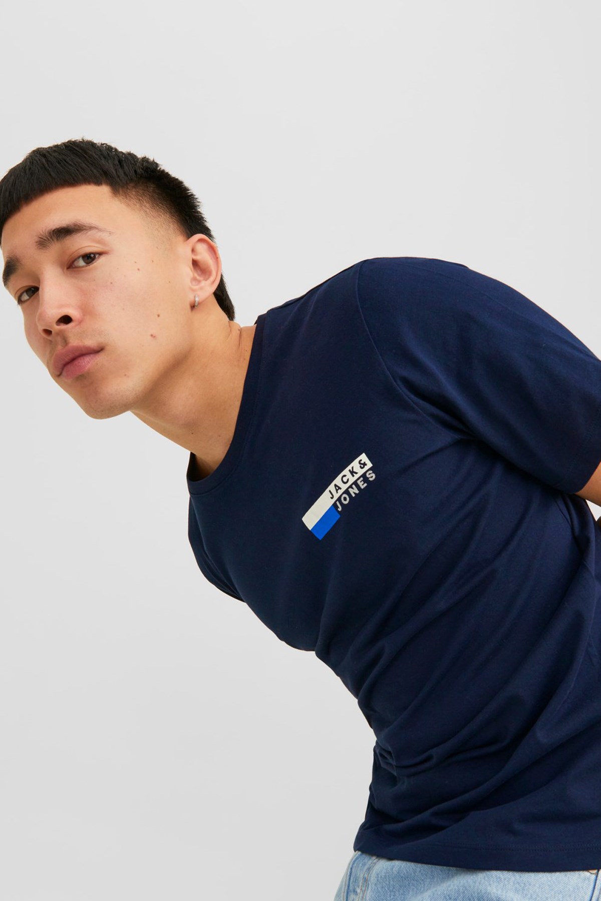 Jack & Jones Erkek Tişört 12233999 Lacivert