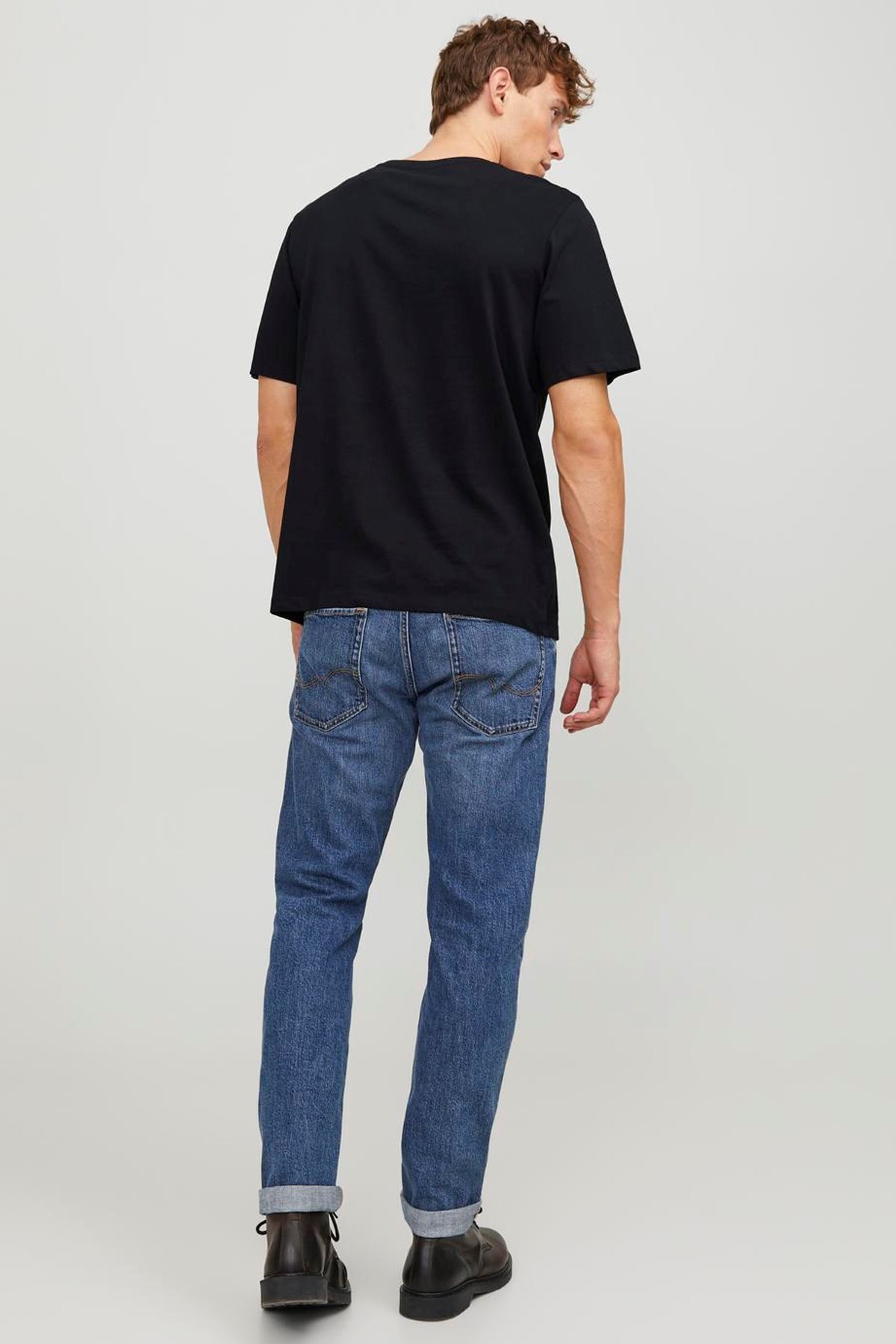 Jack & Jones Erkek Tişört 12233999 Siyah