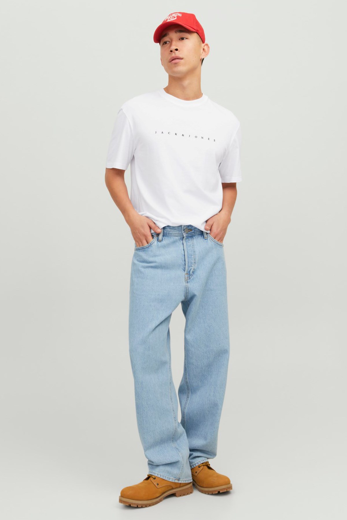 Jack & Jones Erkek Tişört 12234746 Beyaz