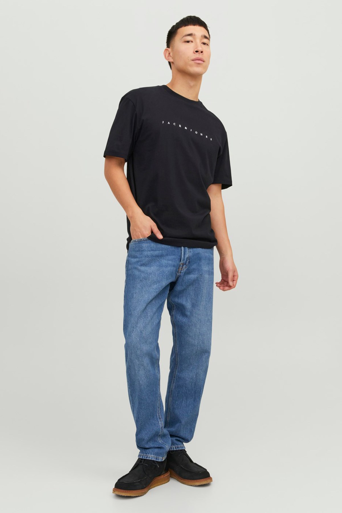 Jack & Jones Erkek Tişört 12234746 Siyah