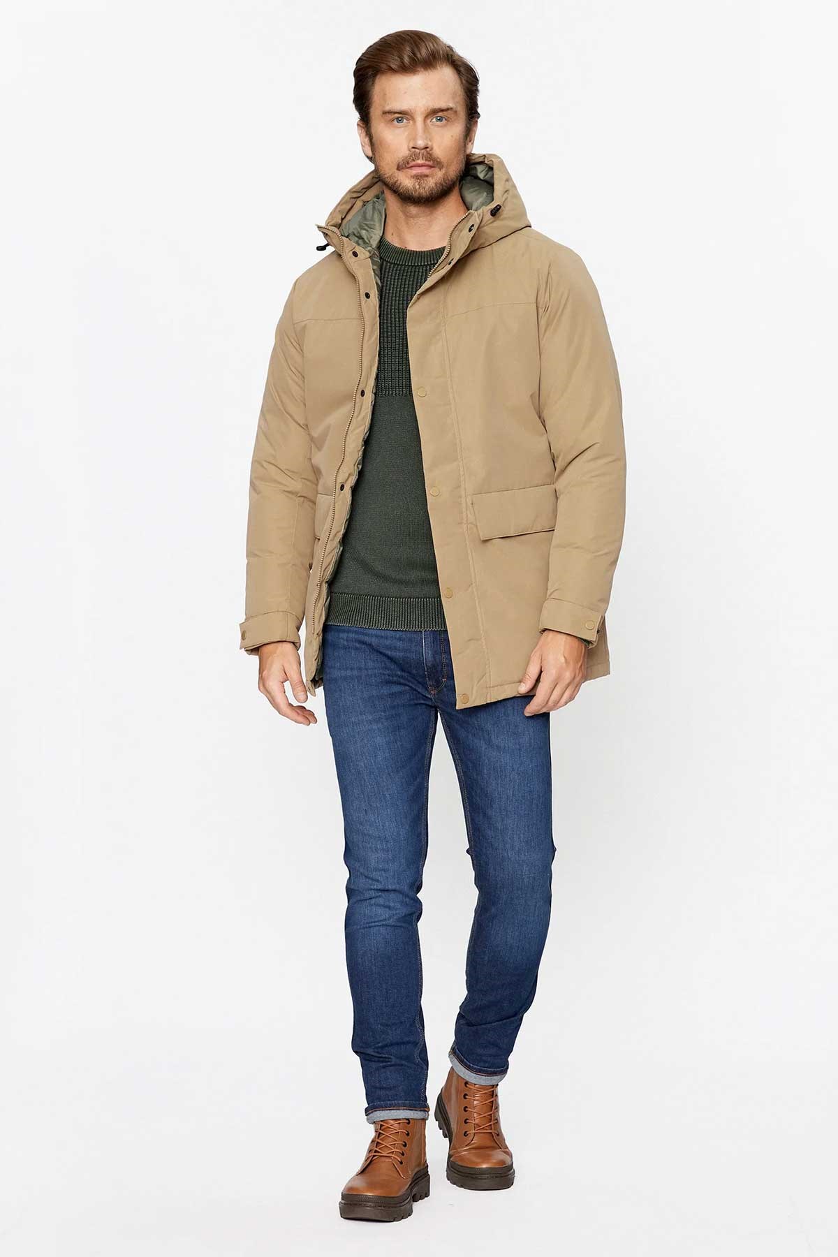 Jack & Jones Jjchamp Erkek Parka 12236015 Bej
