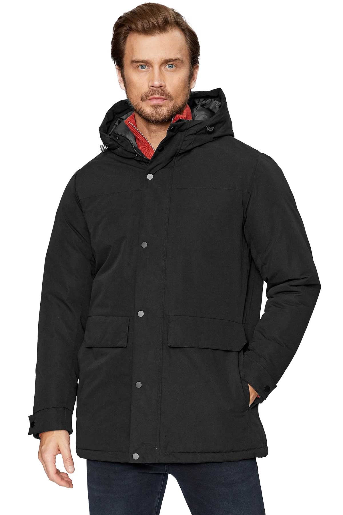 Jack & Jones Jjchamp Erkek Parka 12236015 Siyah