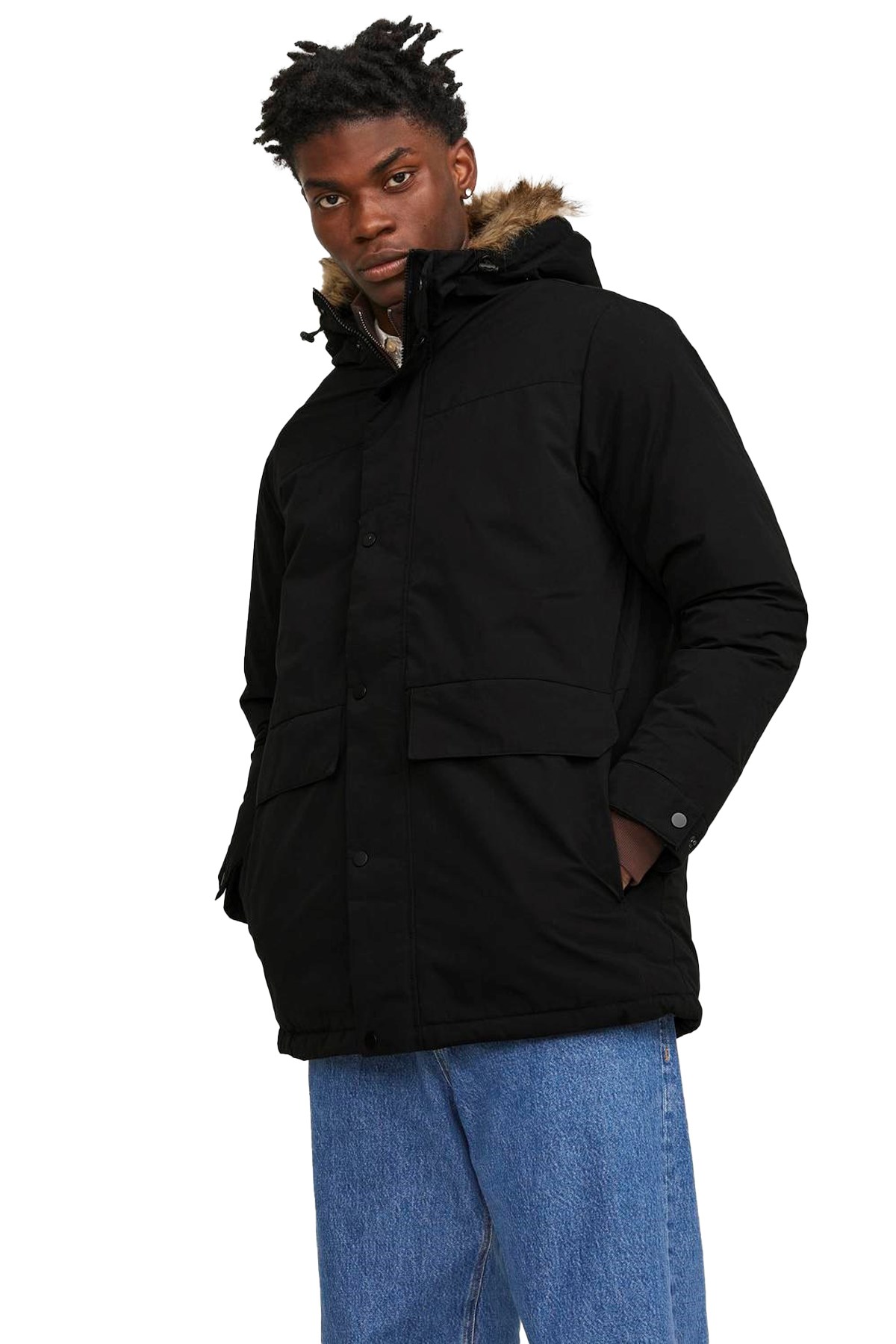 Jack & Jones Jjchamp Erkek Parka 12236096 Siyah