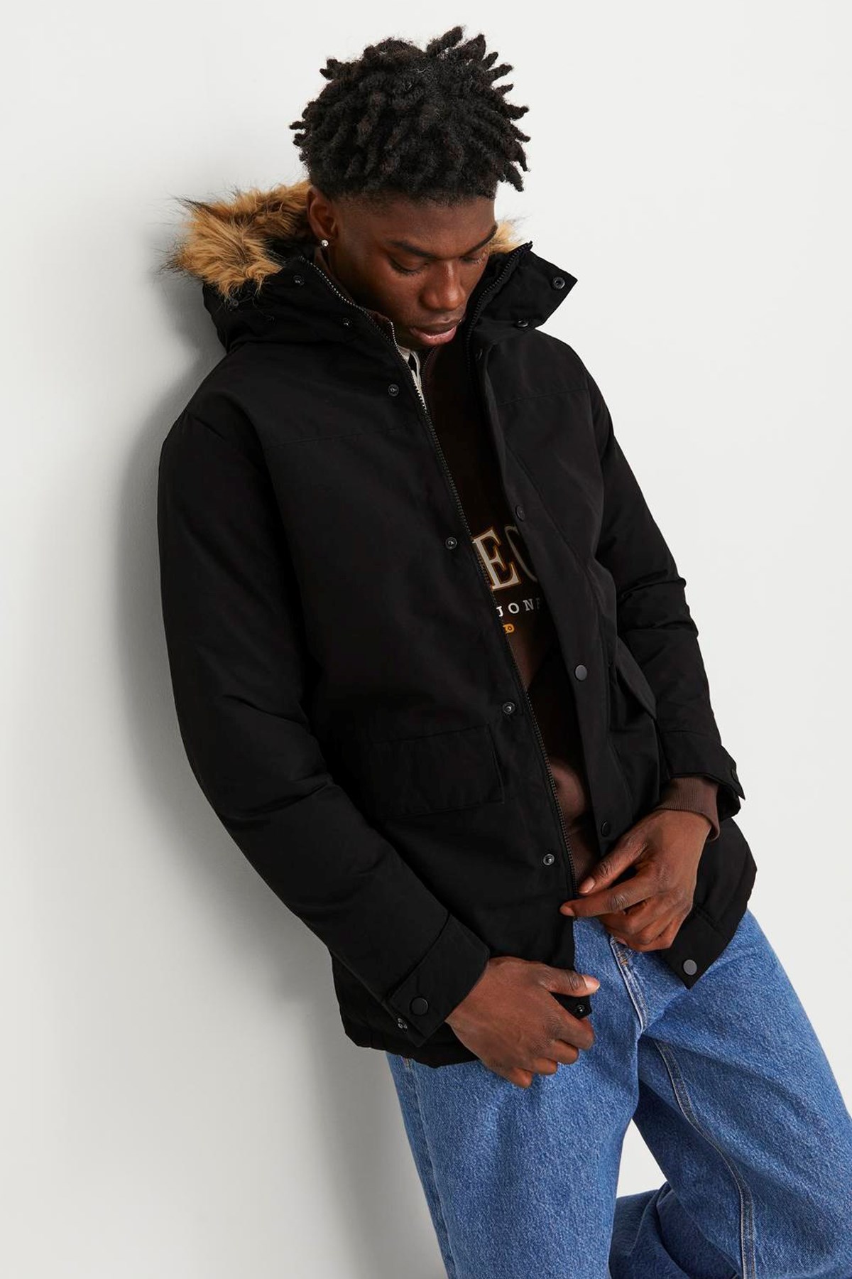 Jack & Jones Jjchamp Erkek Parka 12236096 Siyah