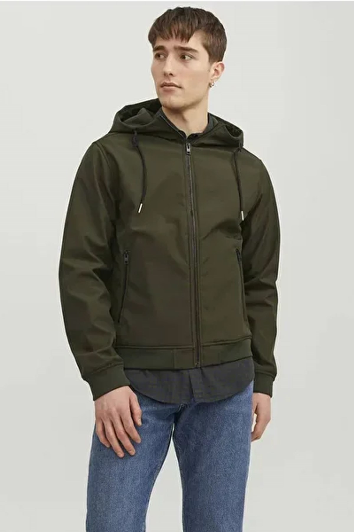 Jack & Jones Jjebasic Softshell Erkek Ceket 12236300 Haki