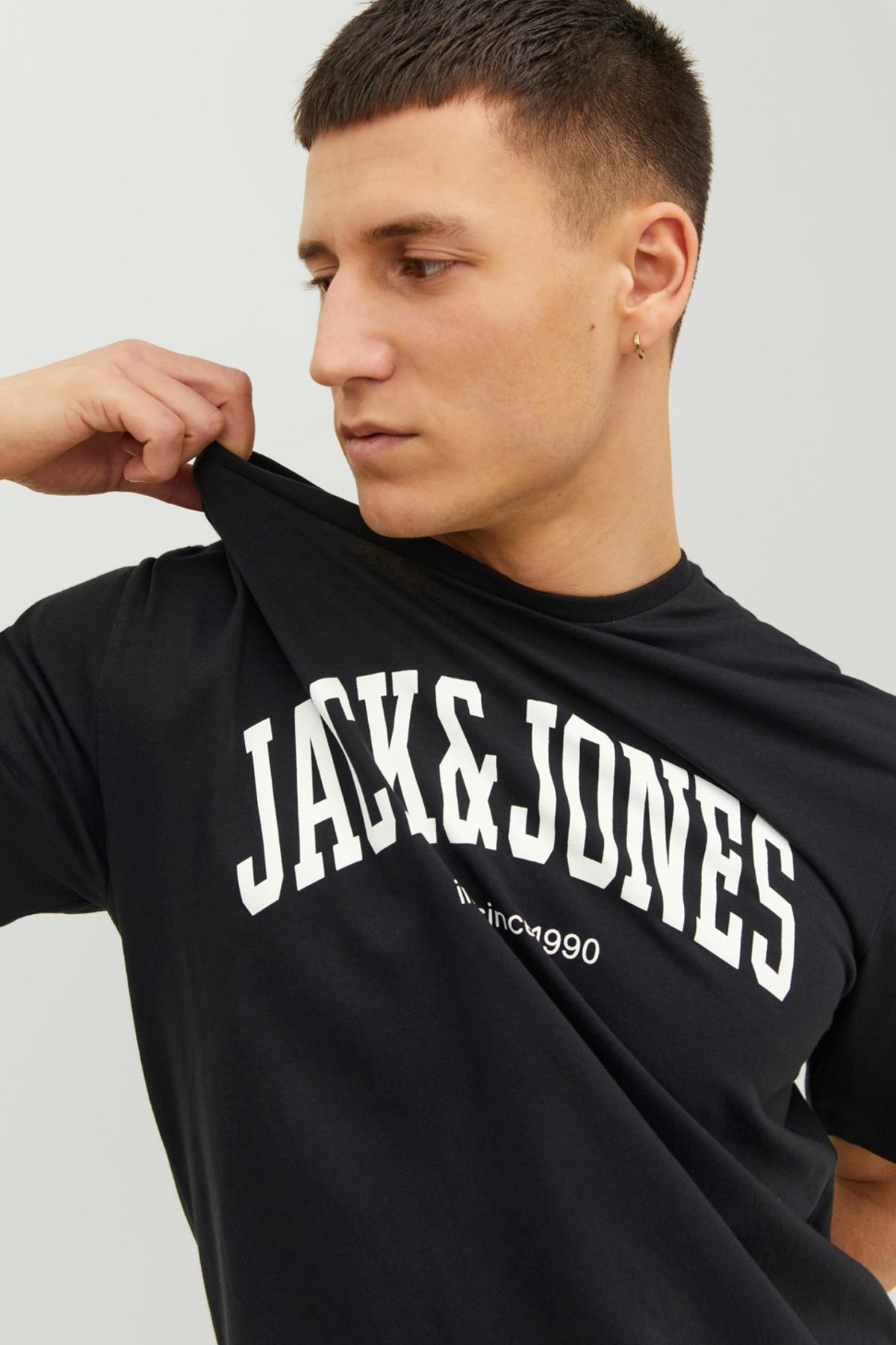 Jack & Jones Erkek Tişört 12236514 Siyah