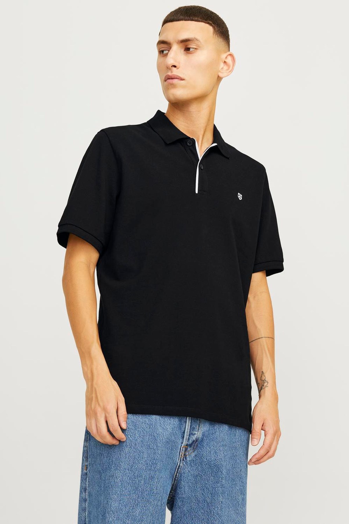 Jack & Jones Erkek Polo Yaka Tişört 12237839 Siyah