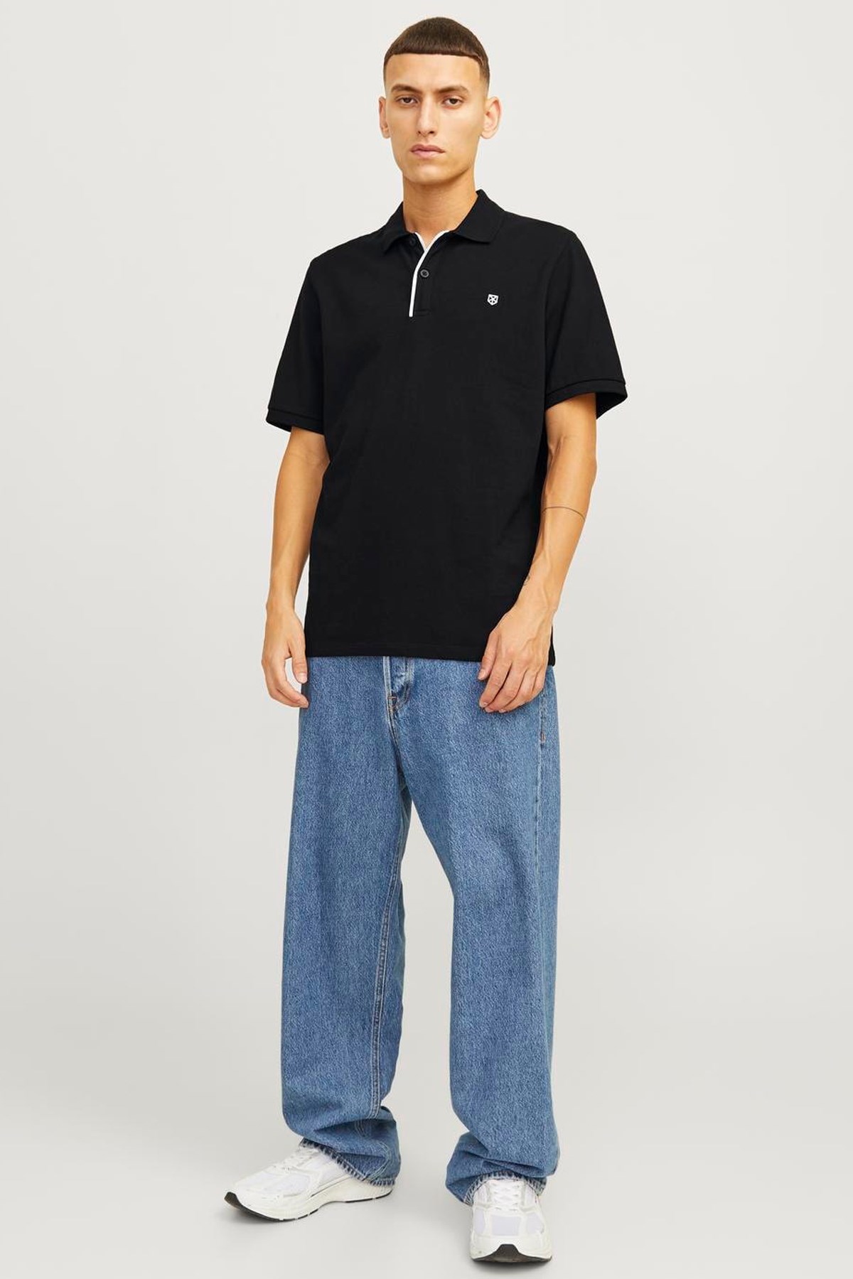 Jack & Jones Erkek Polo Yaka Tişört 12237839 Siyah