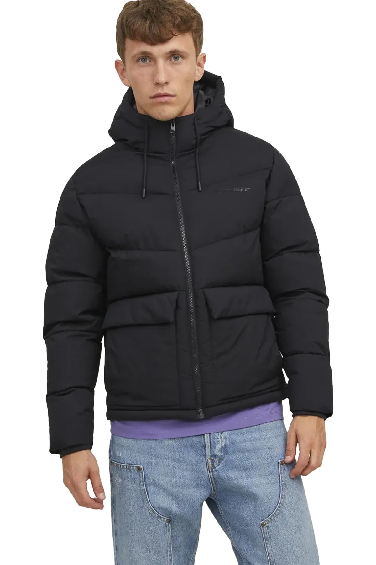 Jack & Jones Jorvesterbro Puffer Erkek Mont 12238849 Siyah