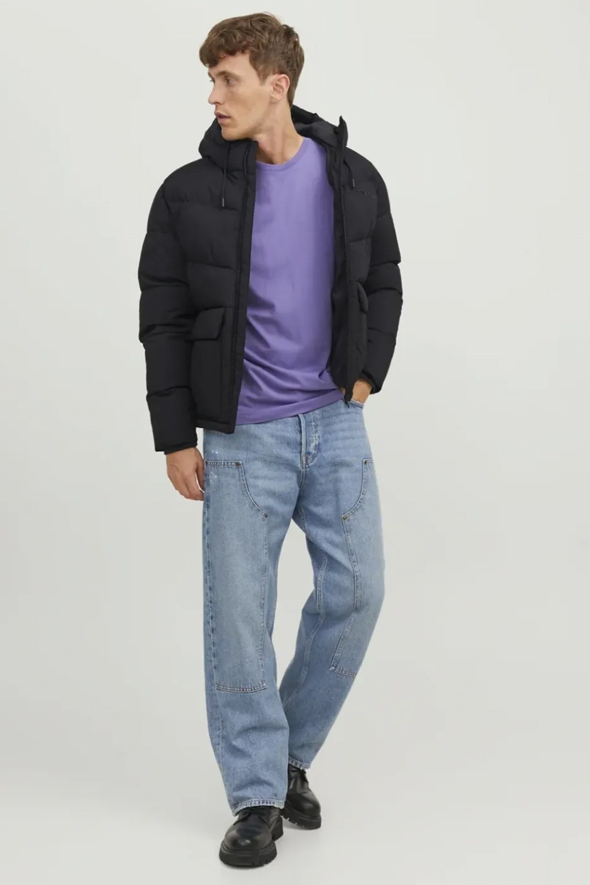 Jack & Jones Jorvesterbro Puffer Erkek Mont 12238849 Siyah