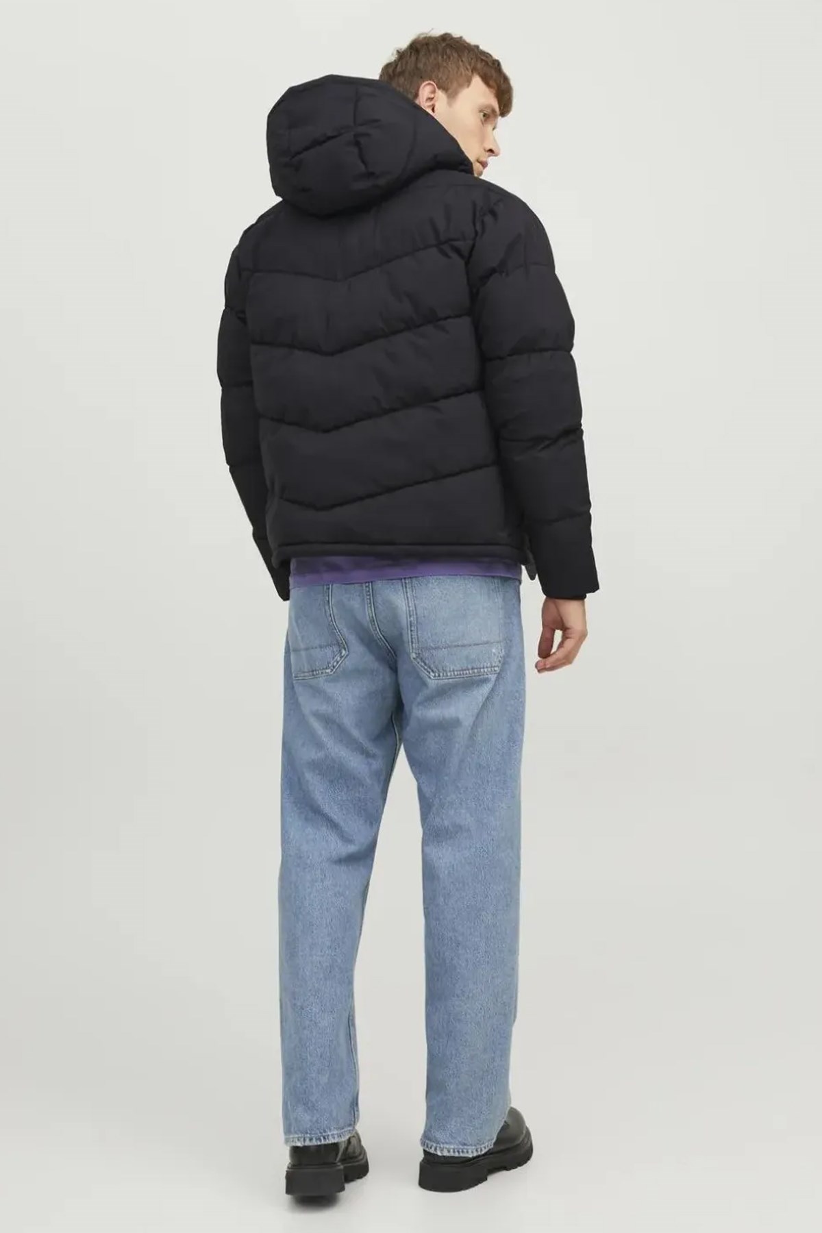 Jack & Jones Jorvesterbro Puffer Erkek Mont 12238849 Siyah