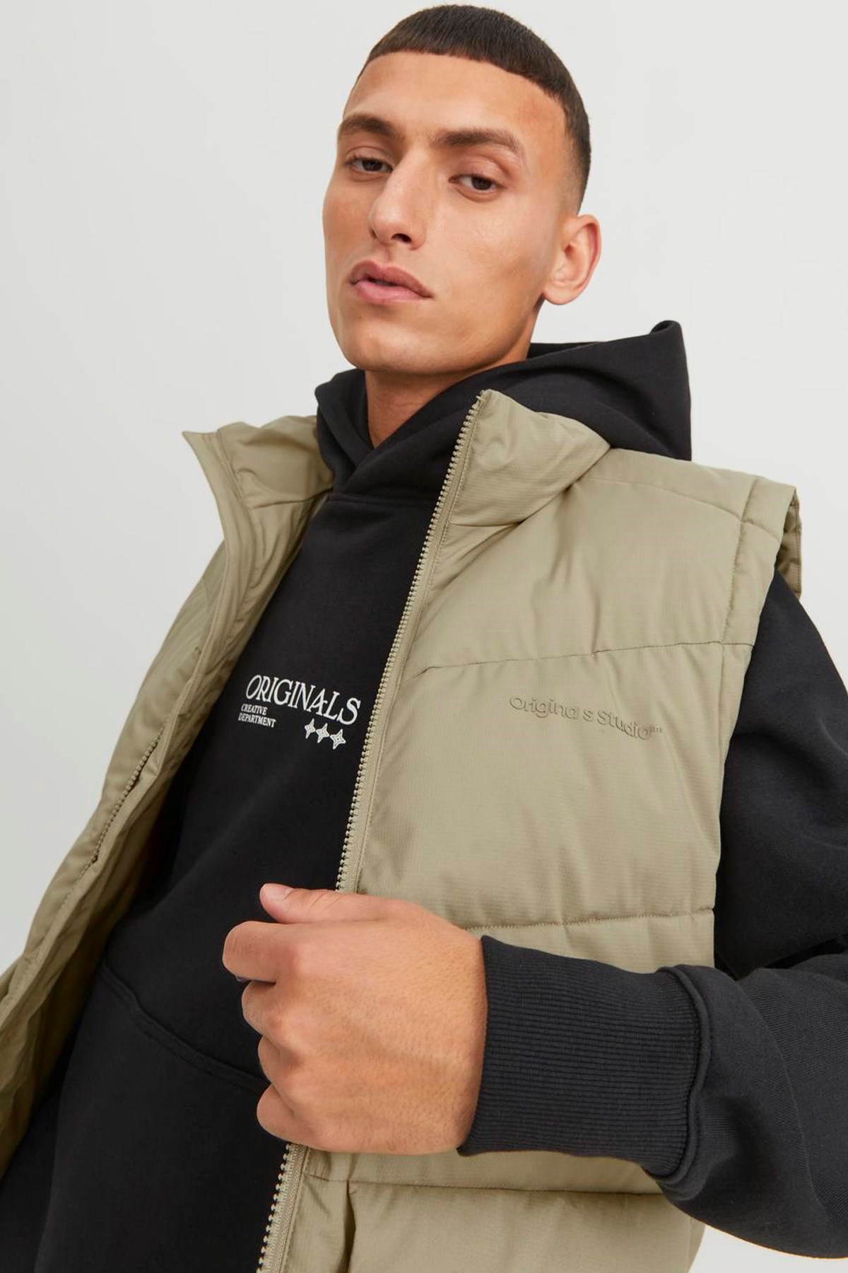 Jack & Jones Jorvesterbro Erkek Yelek 12238853 Bej