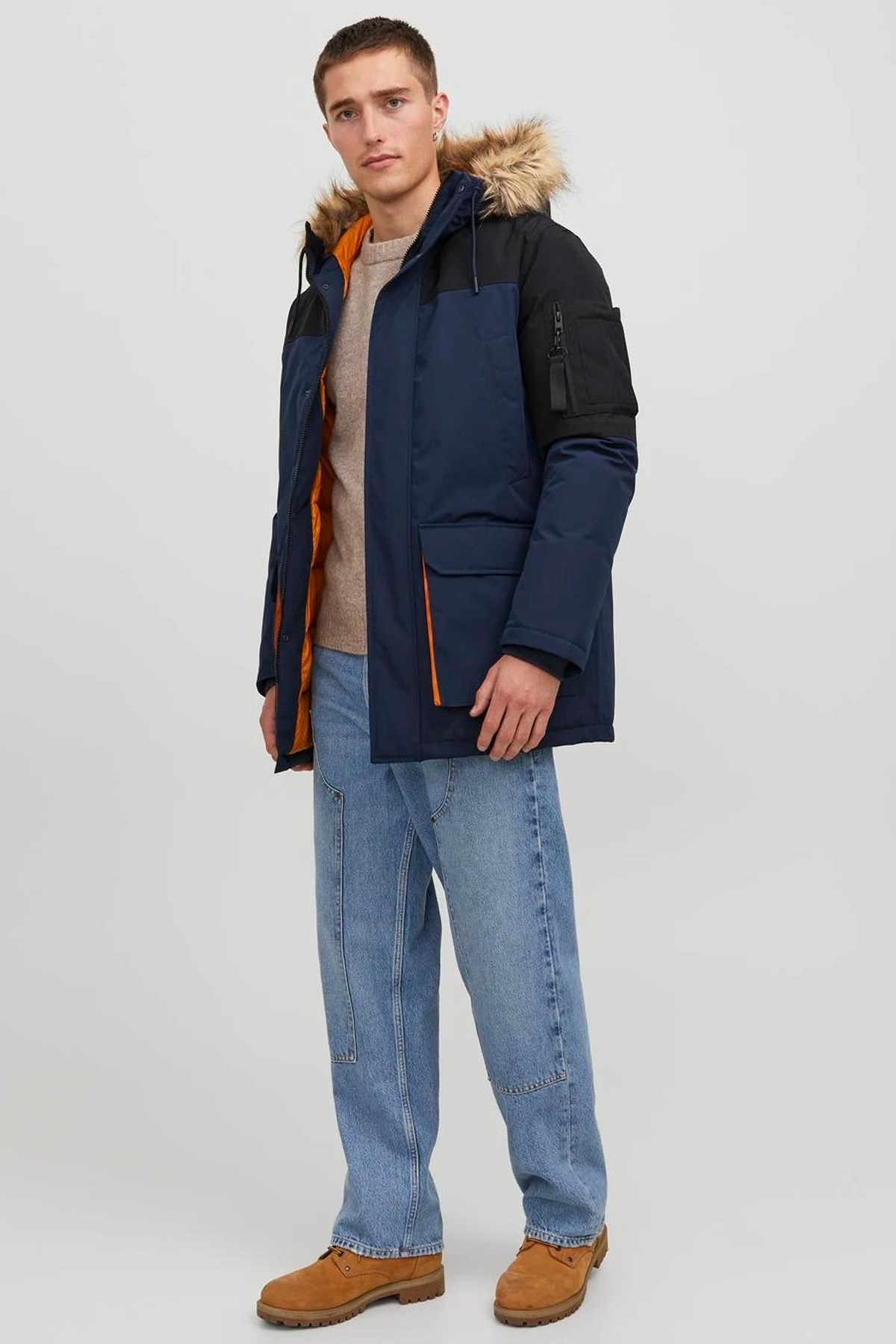 Jack & Jones Erkek Parka 12238906 Lacivert