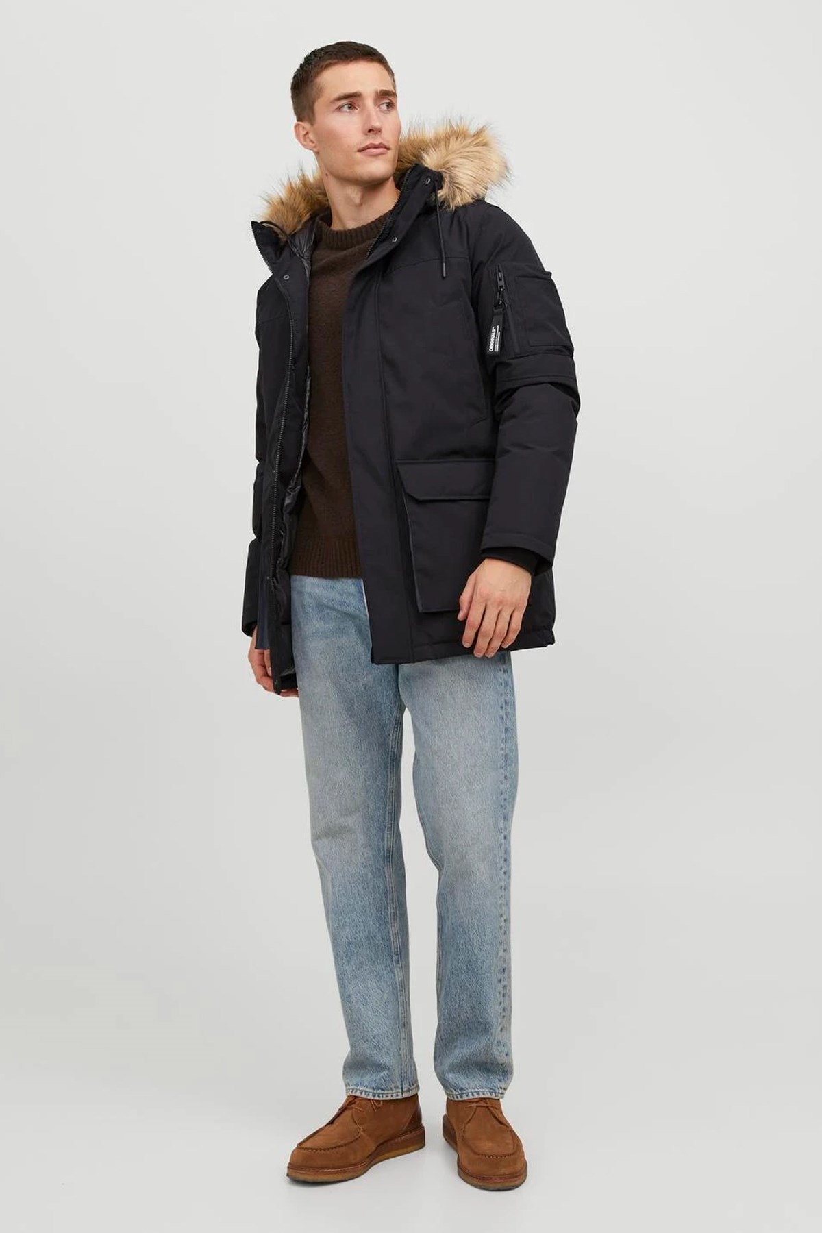 Jack & Jones Erkek Parka 12238906 Siyah
