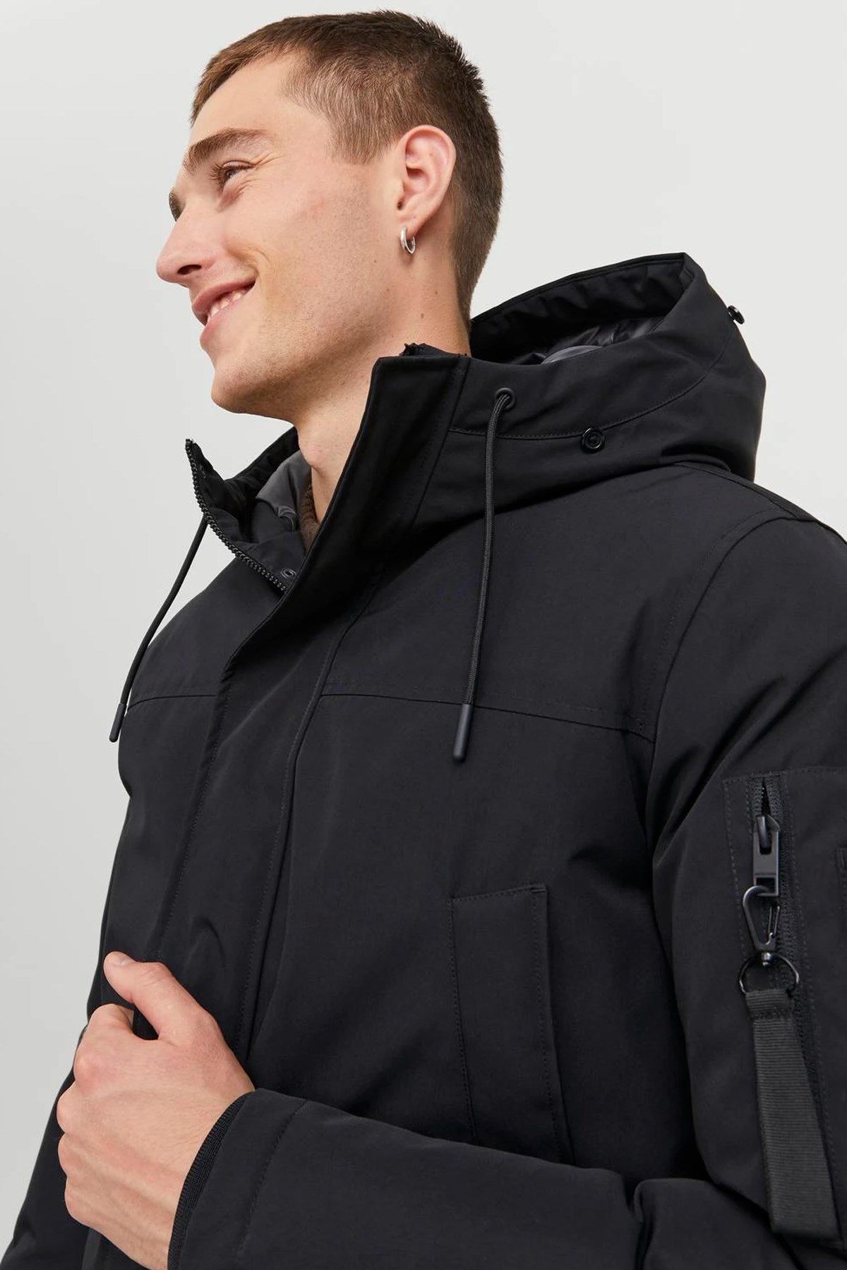 Jack & Jones Erkek Parka 12238906 Siyah