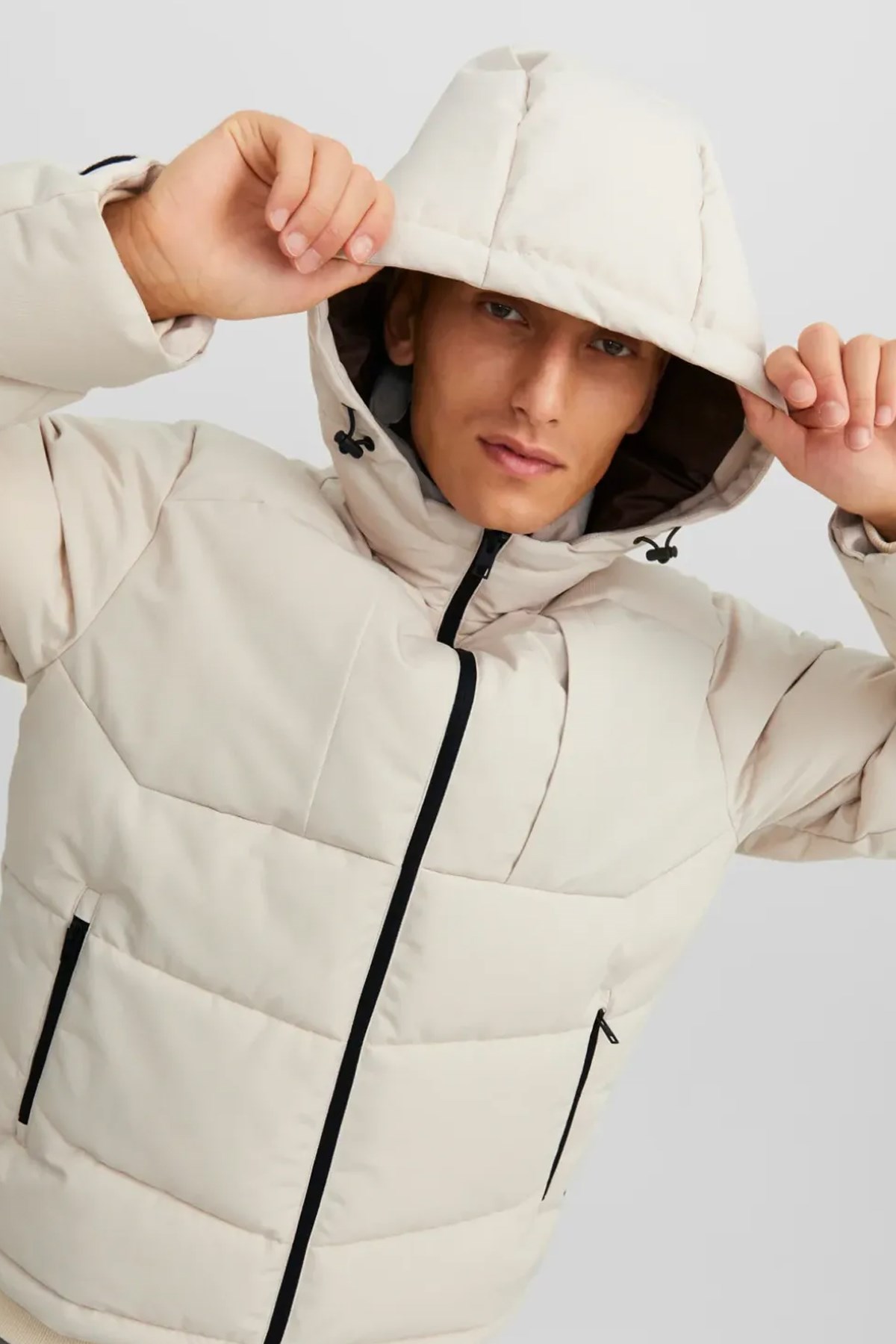 Jack & Jones Erkek Mont 12239001 Beyaz